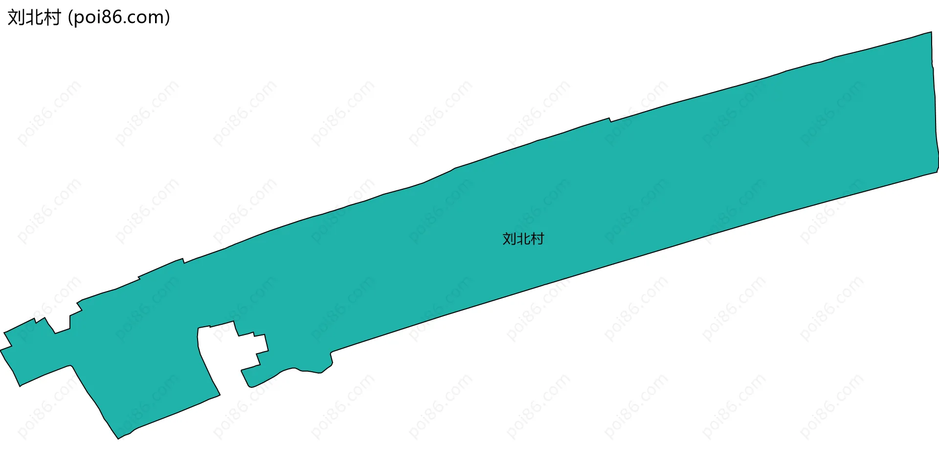 刘北村边界地图