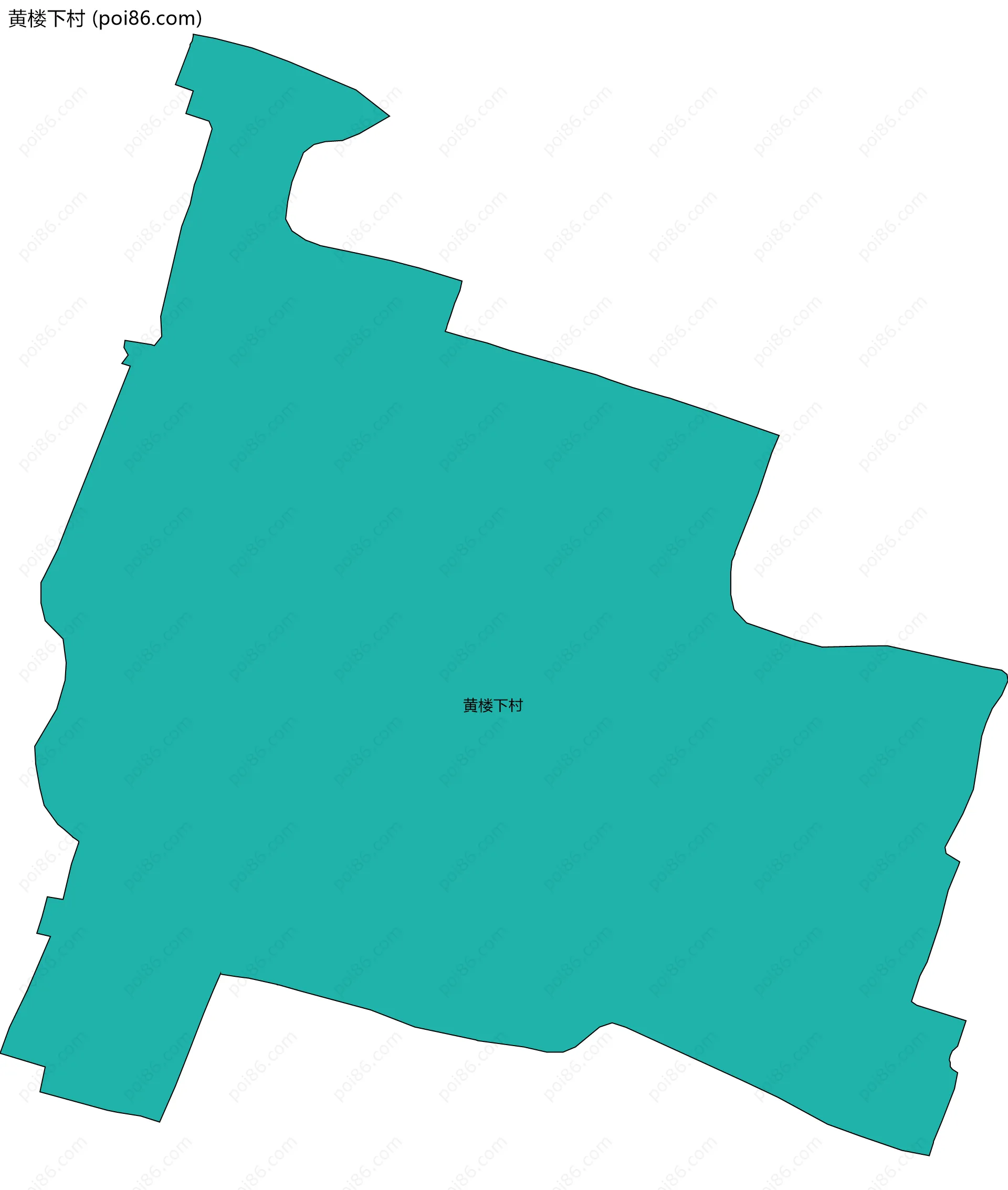 黄楼下村边界地图