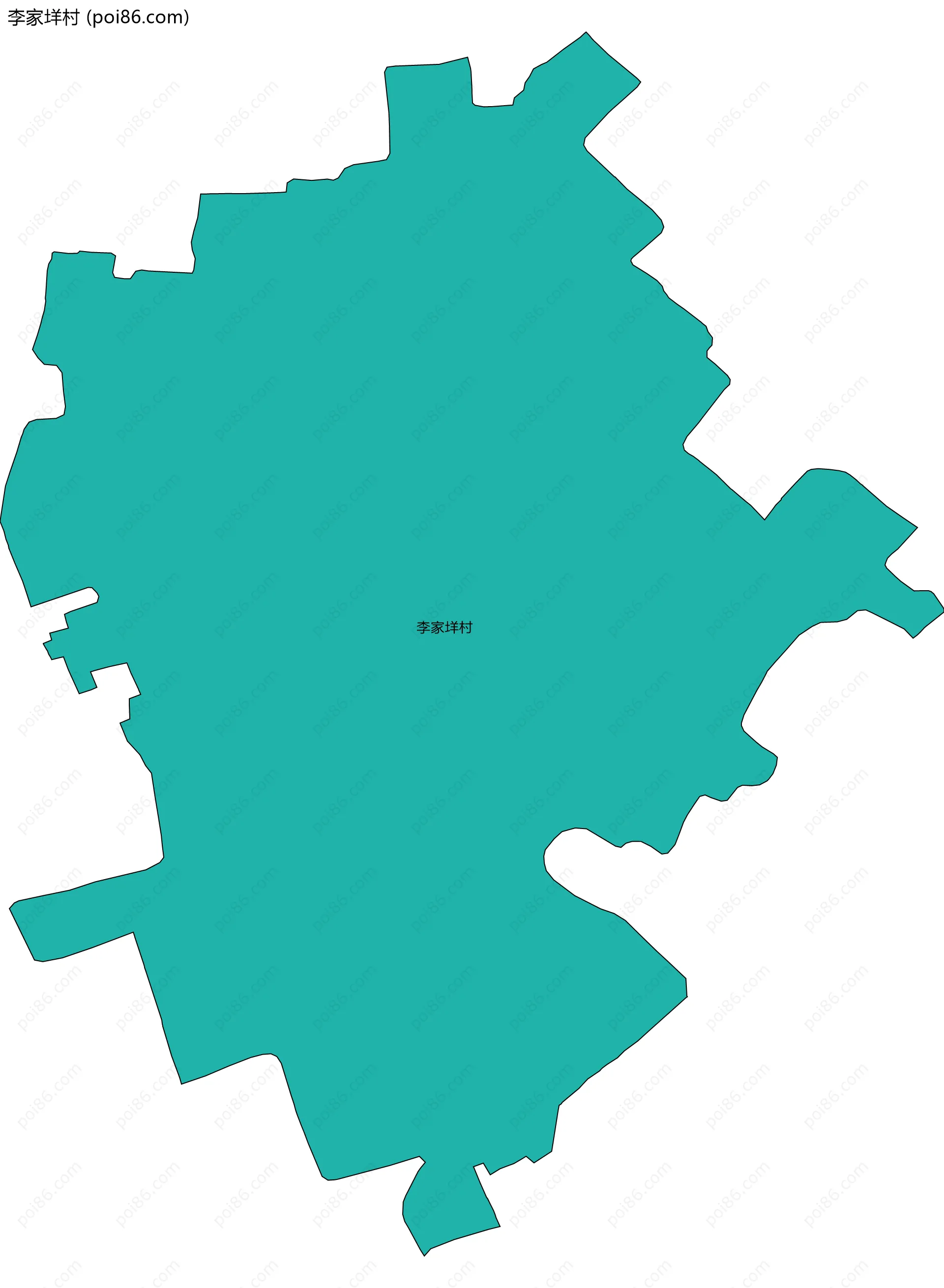 李家垟村边界地图