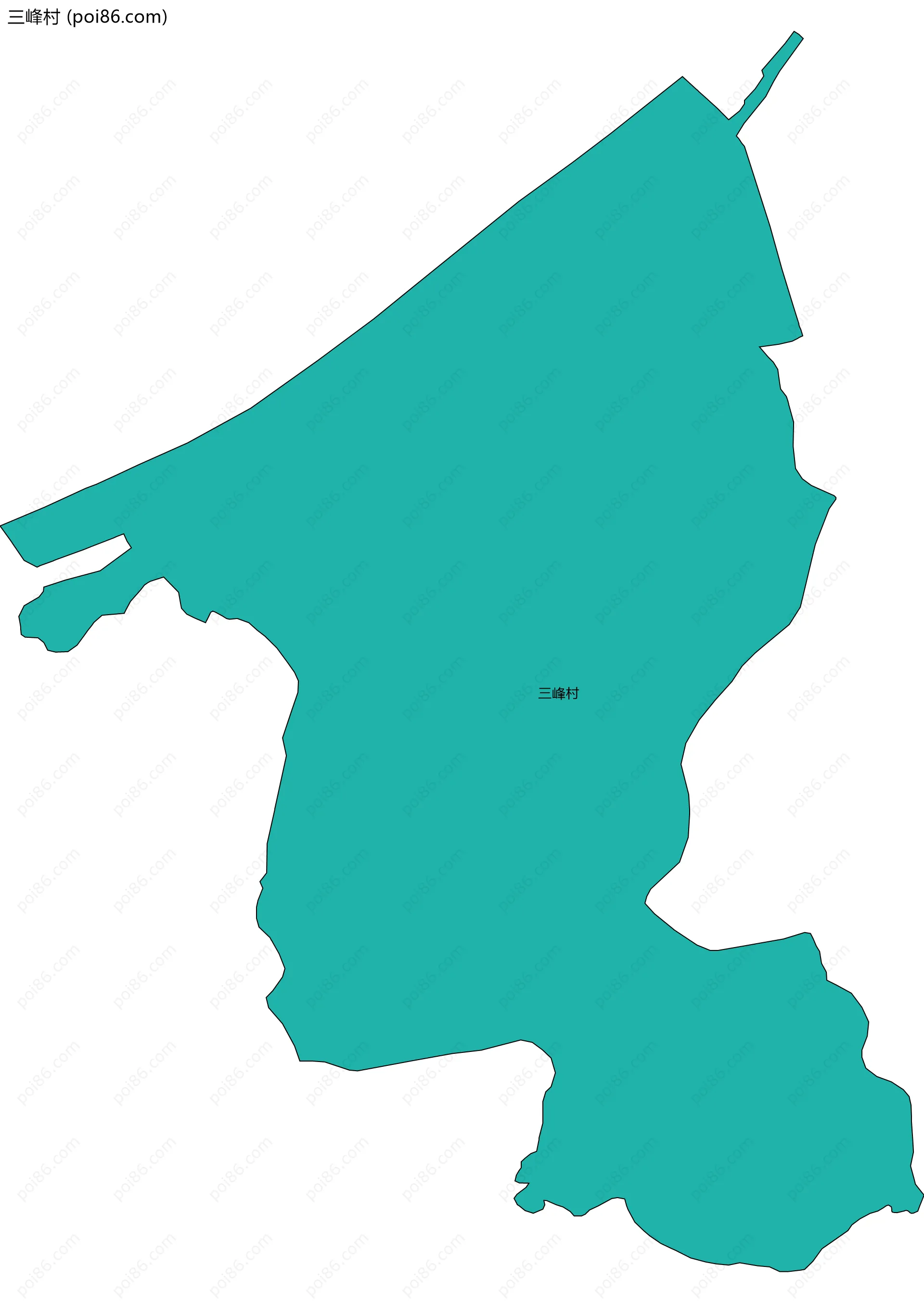 三峰村边界地图