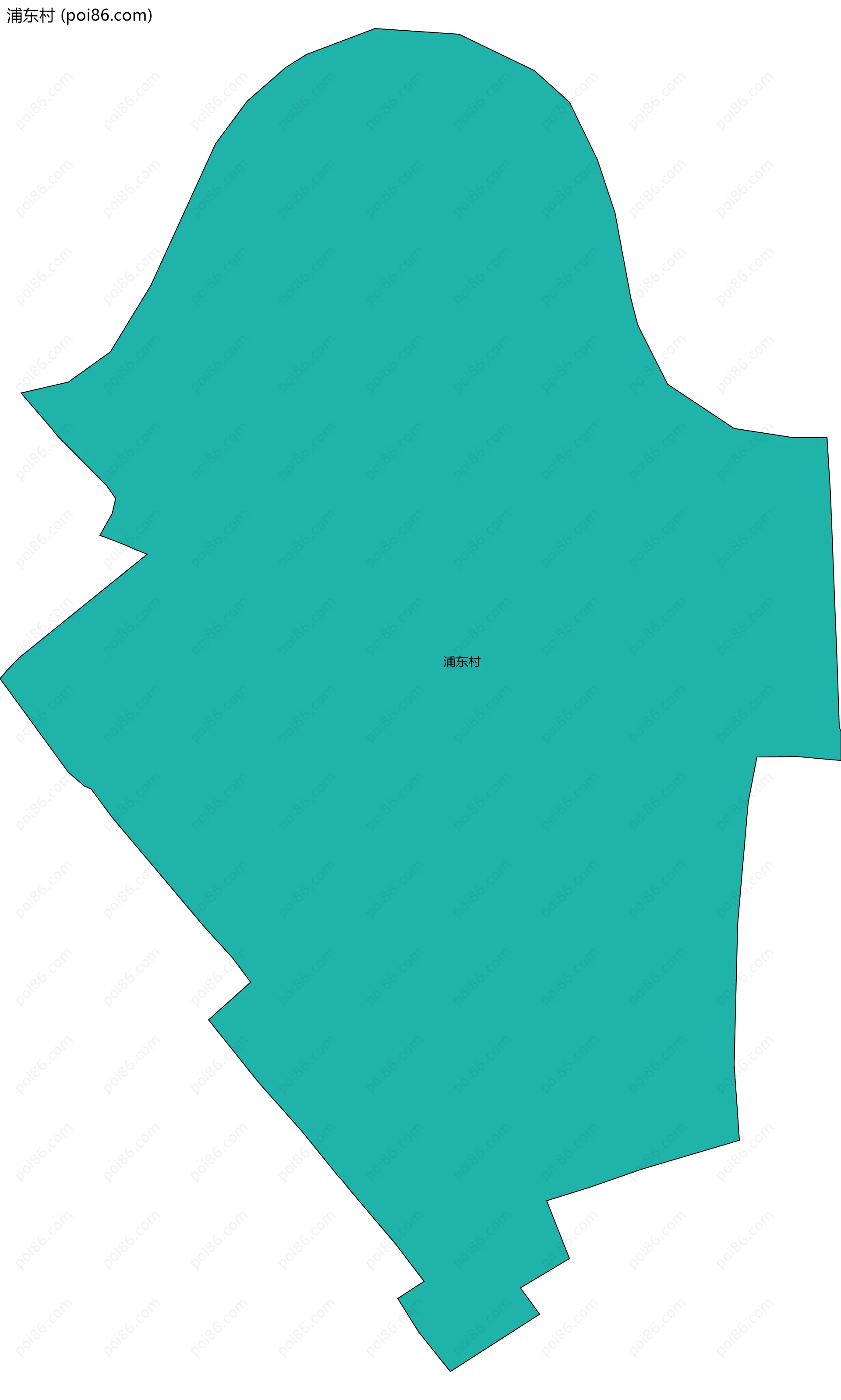 浦东村边界地图