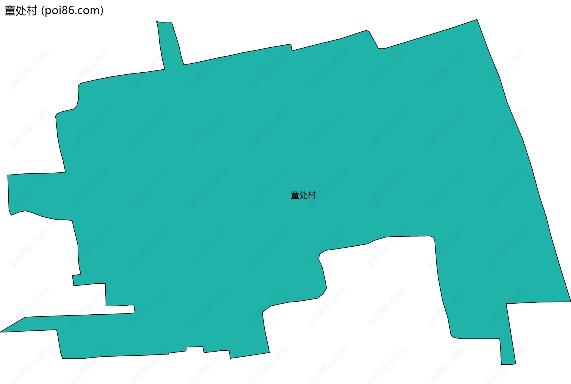 童处村边界地图