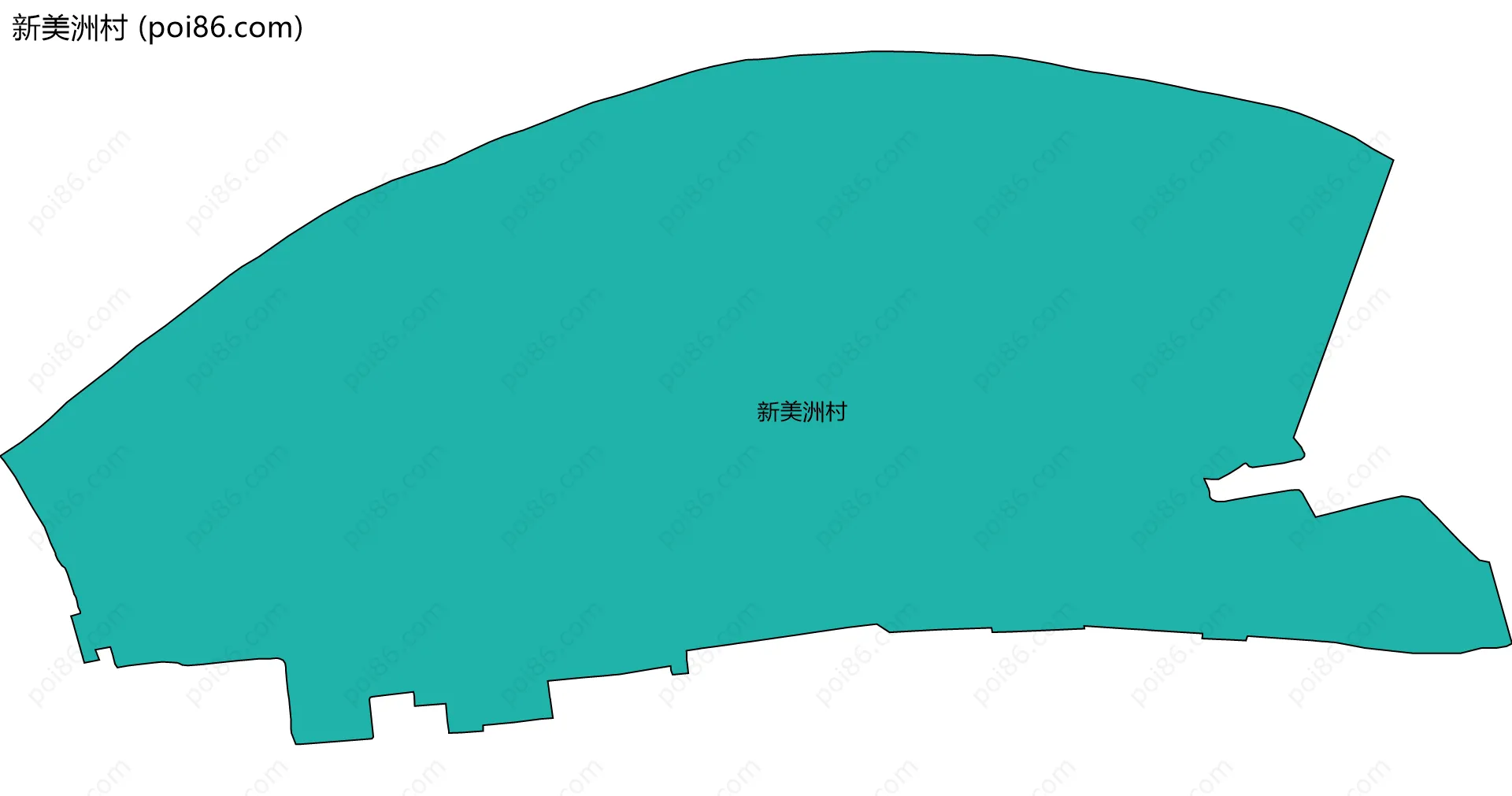 新美洲村边界地图