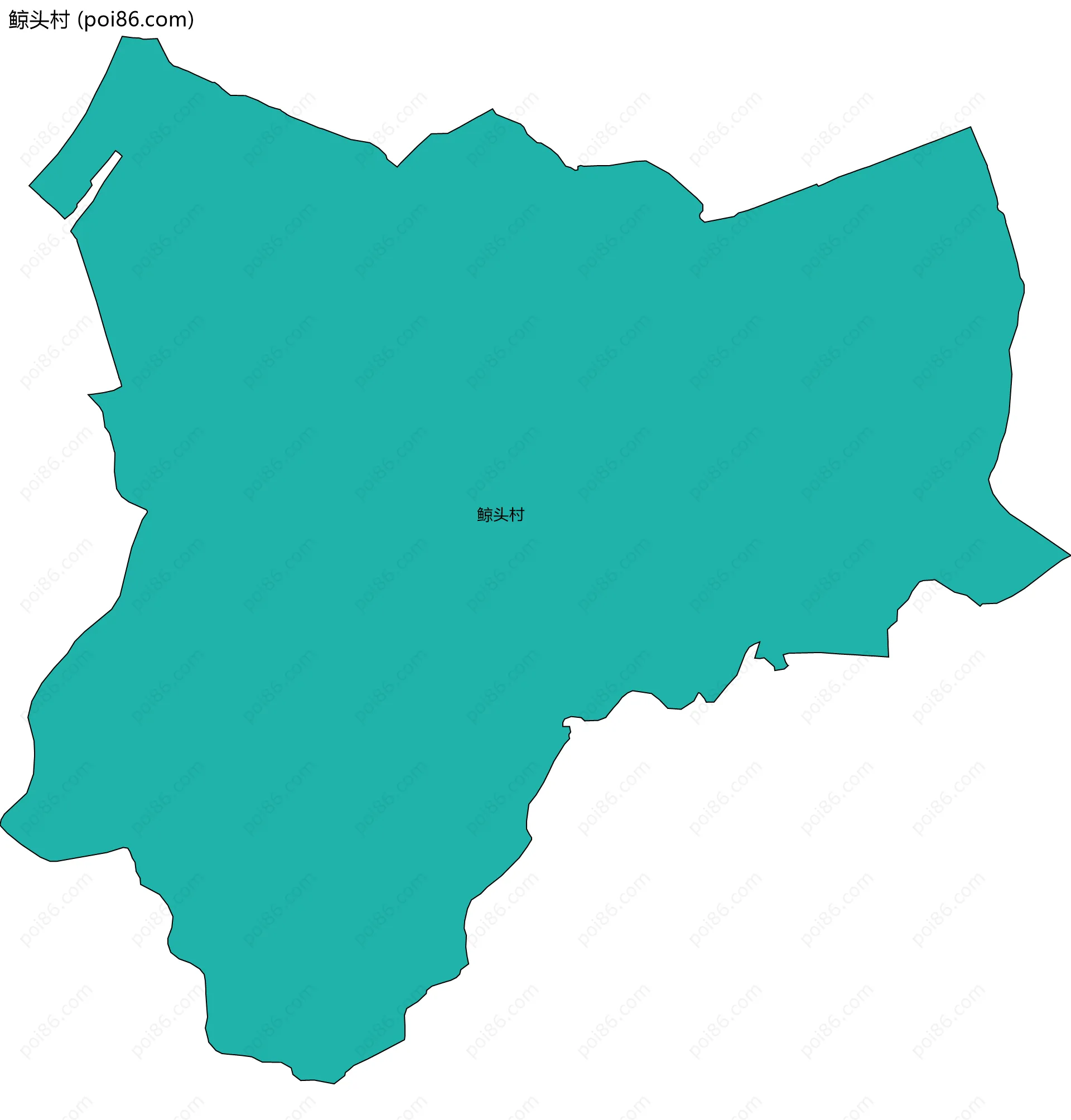 鲸头村边界地图