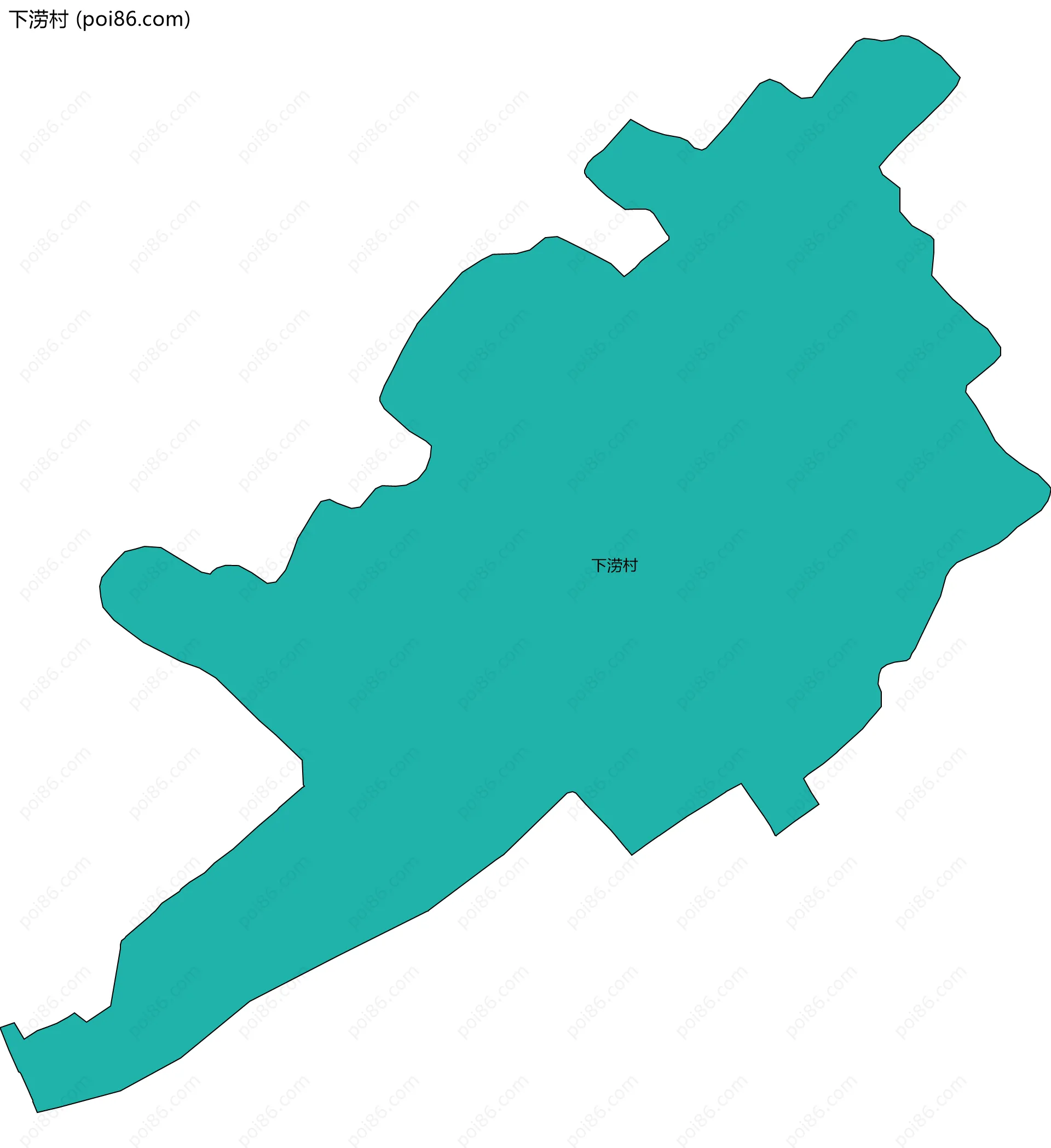 下涝村边界地图