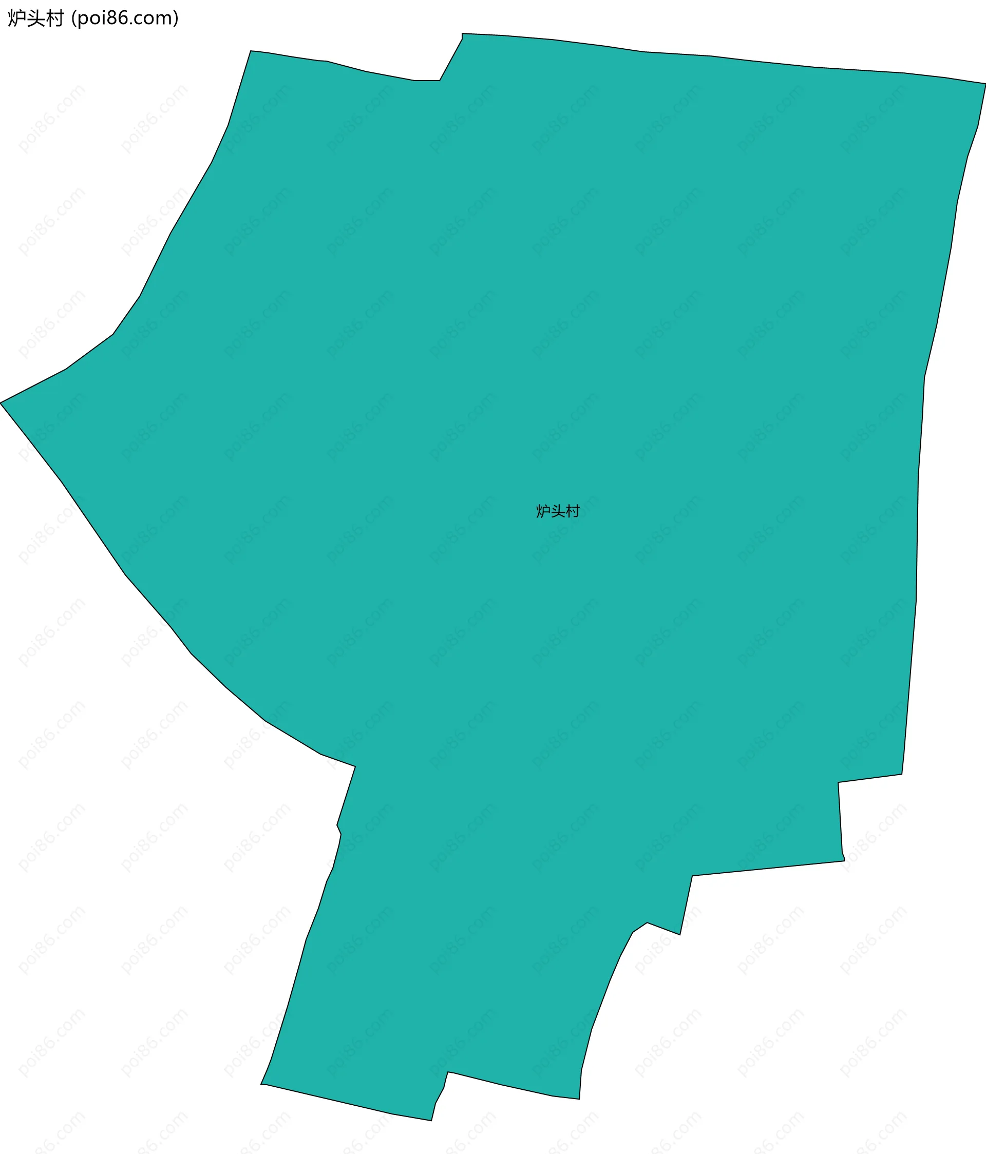 炉头村边界地图