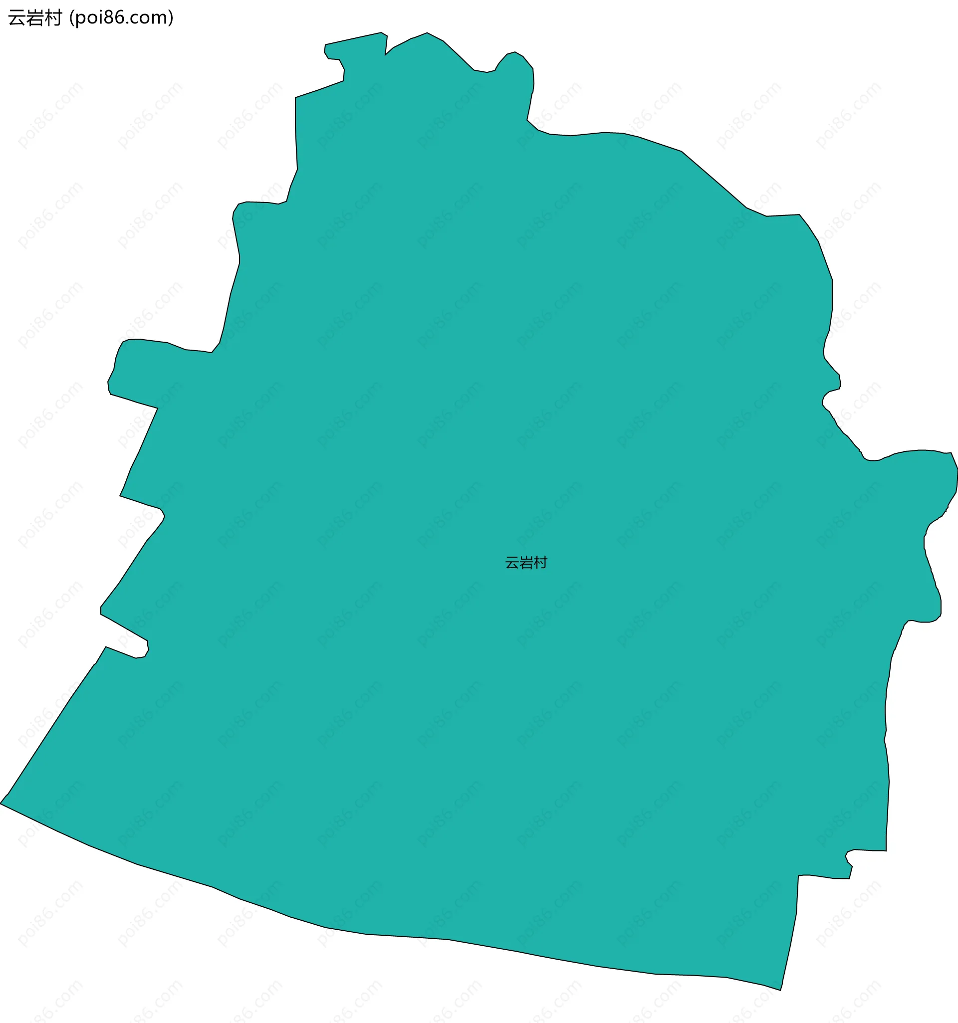 云岩村边界地图