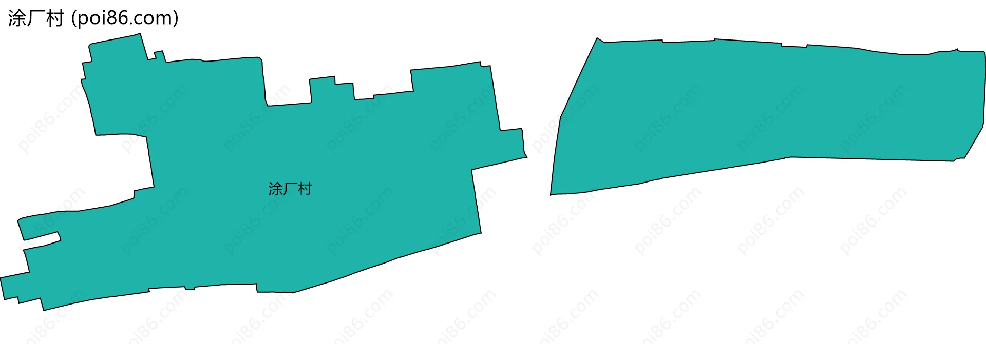涂厂村边界地图