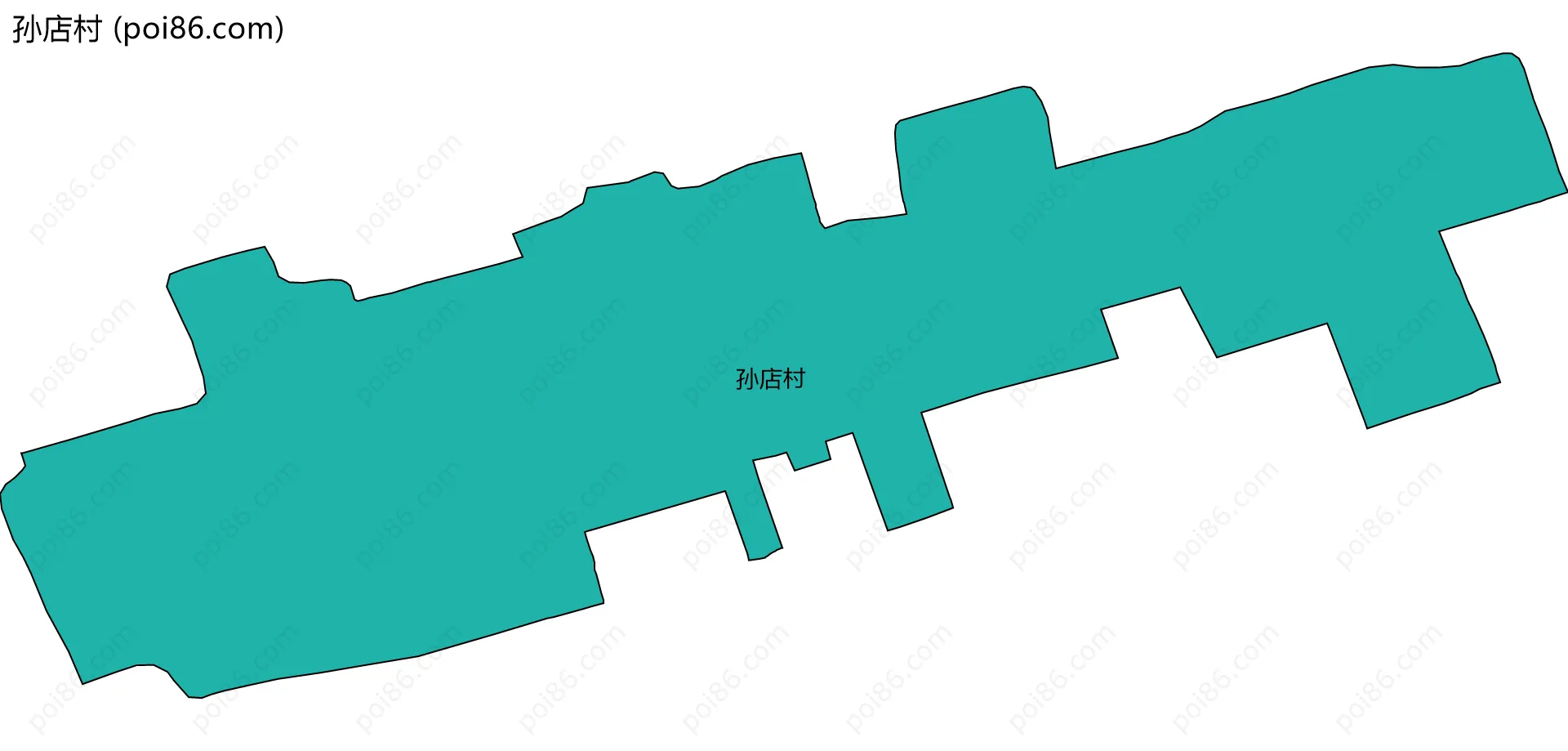 孙店村边界地图