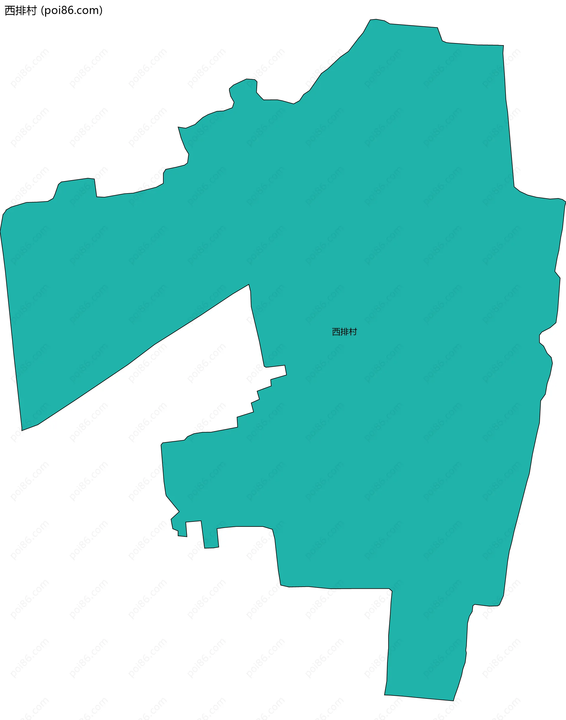 西排村边界地图