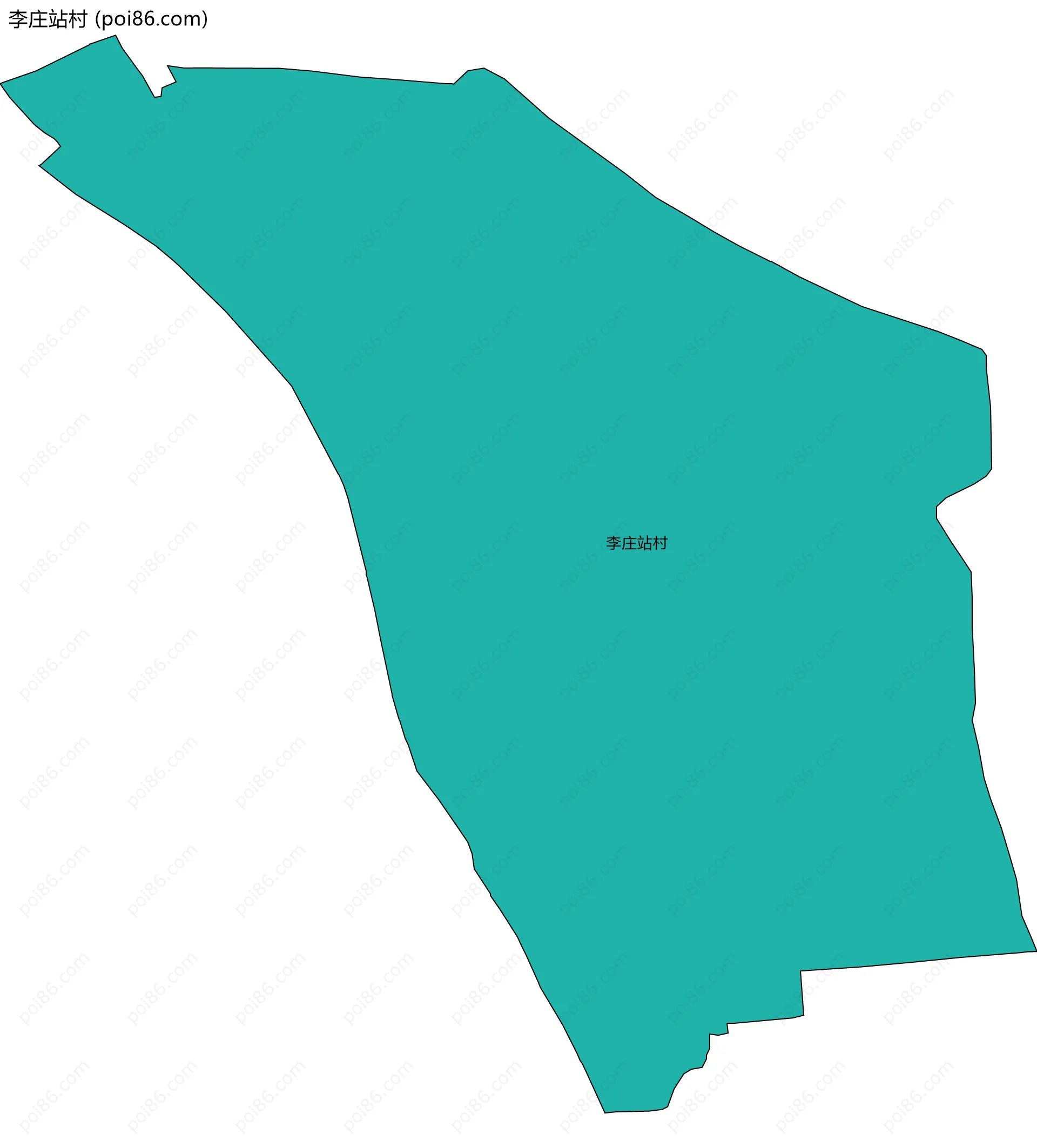 李庄站村边界地图