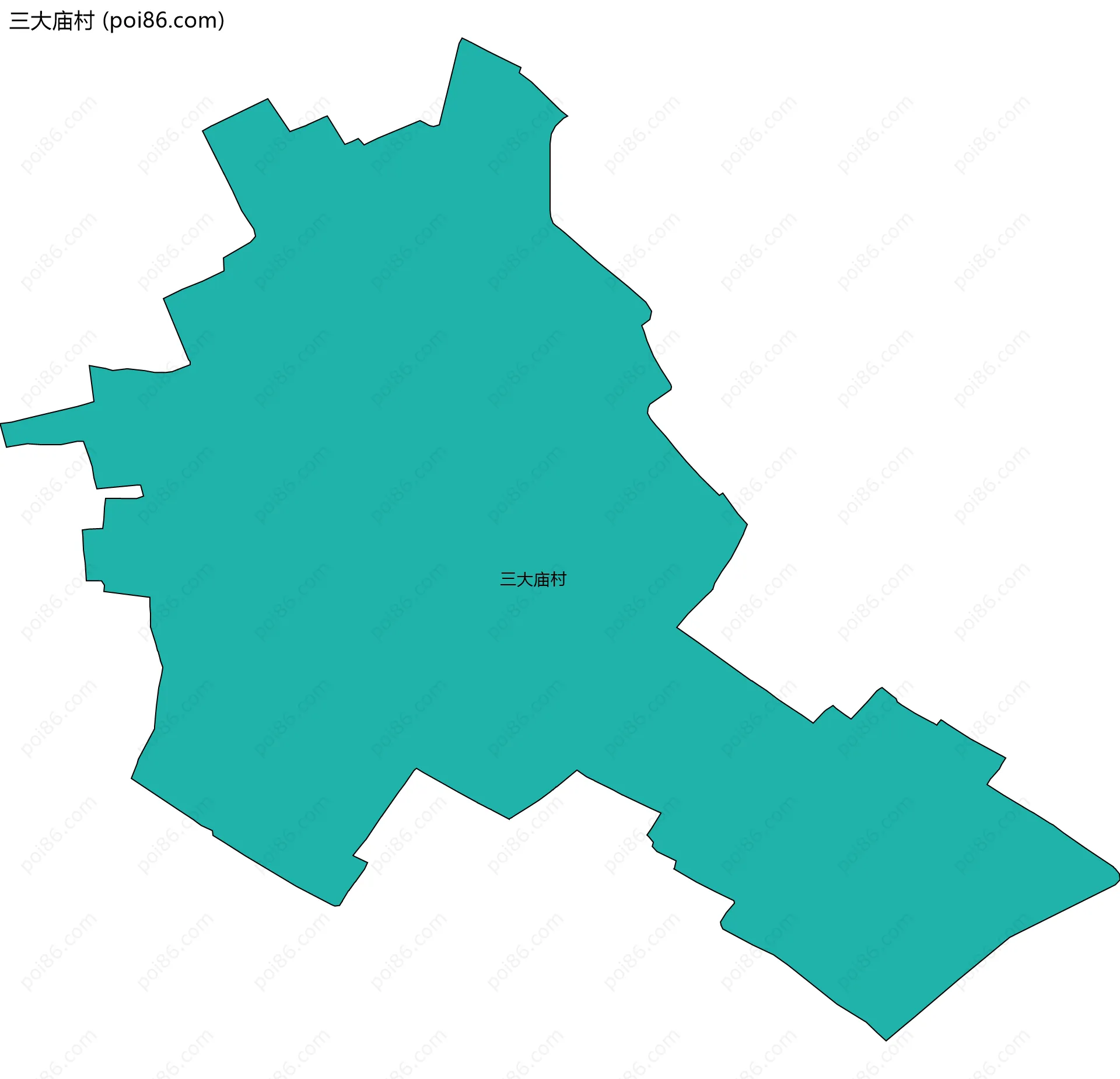 三大庙村边界地图