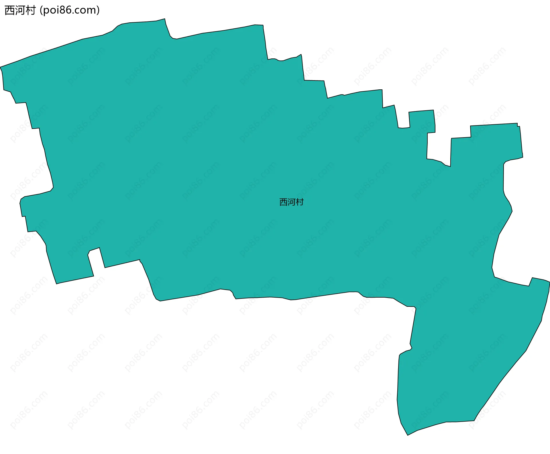 西河村边界地图