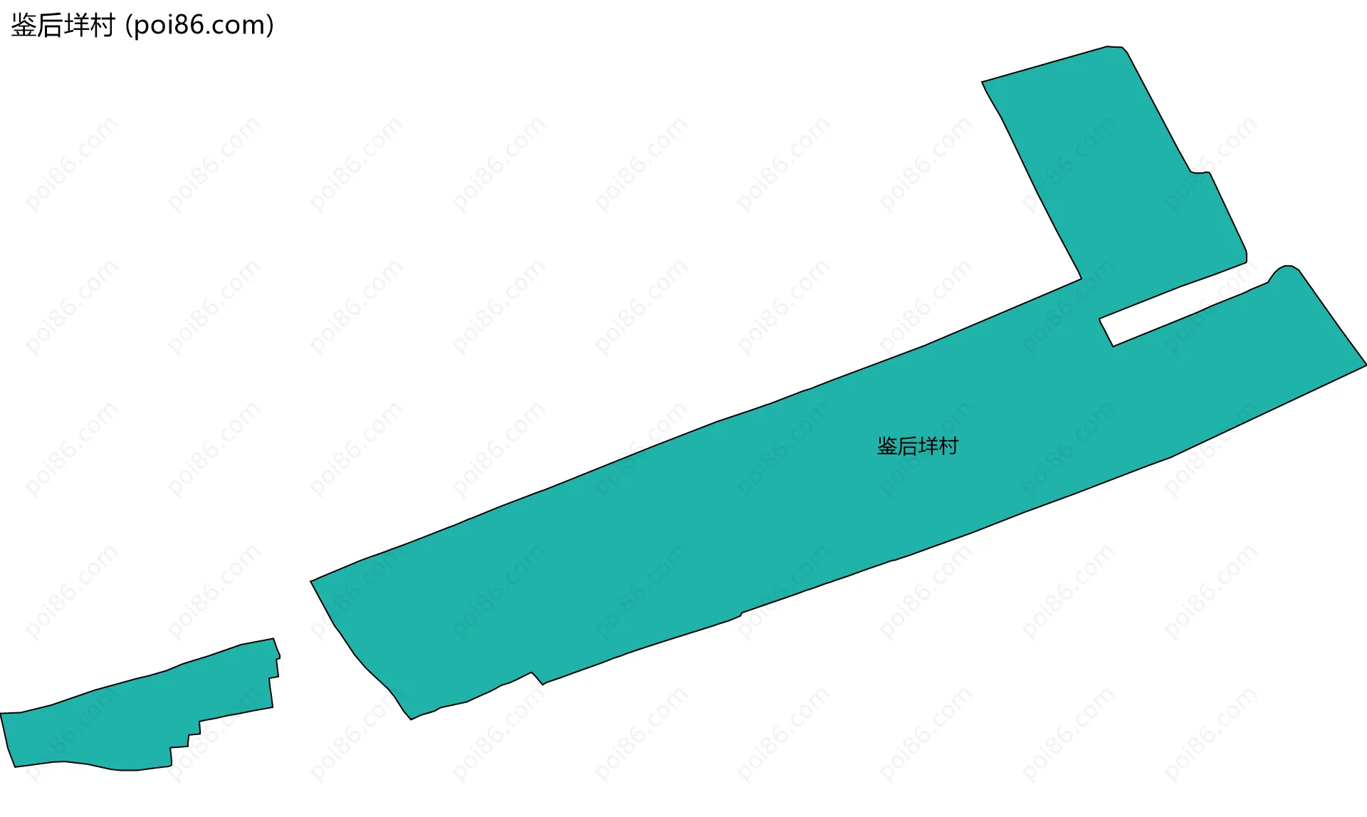 鉴后垟村边界地图