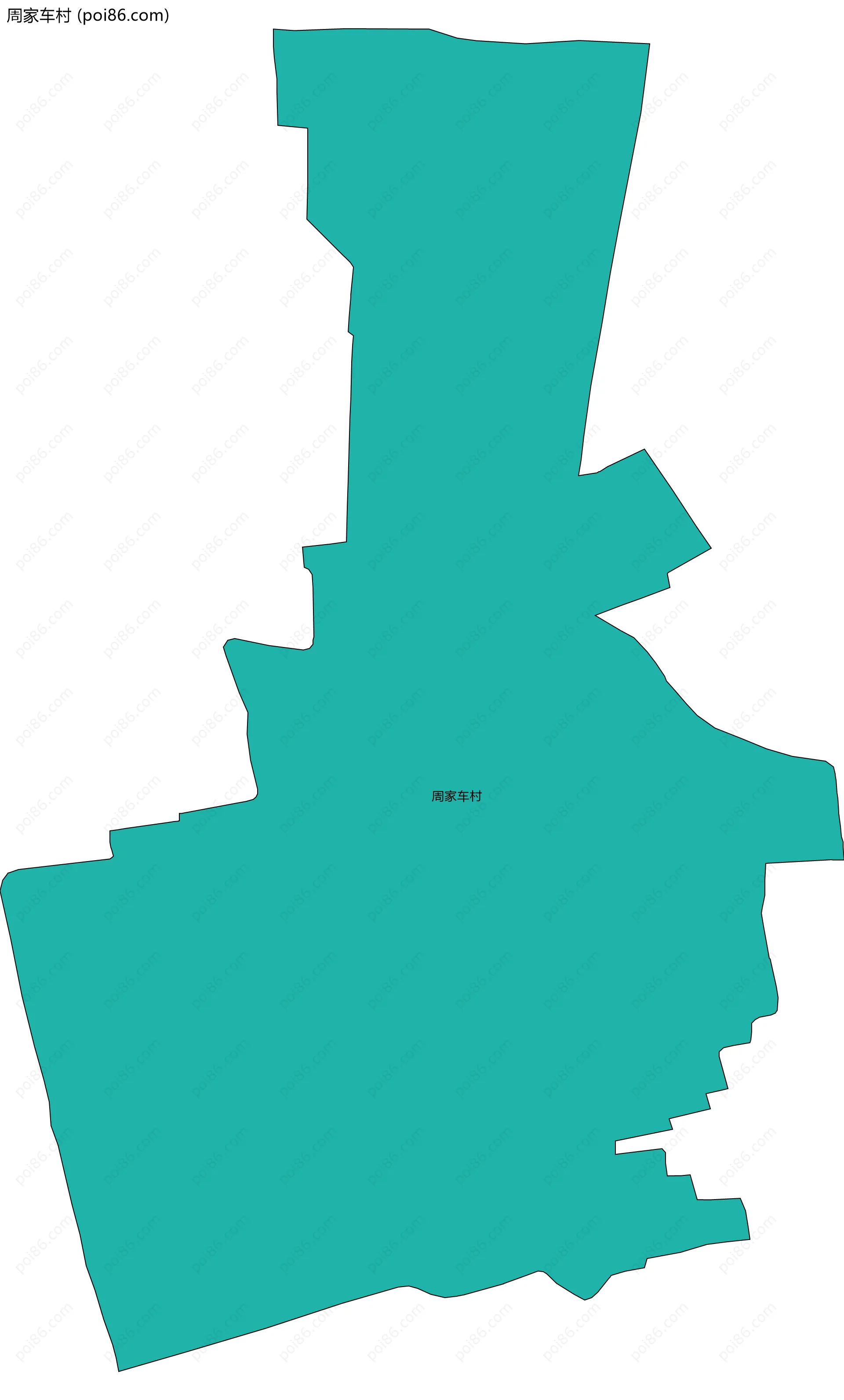 周家车村边界地图