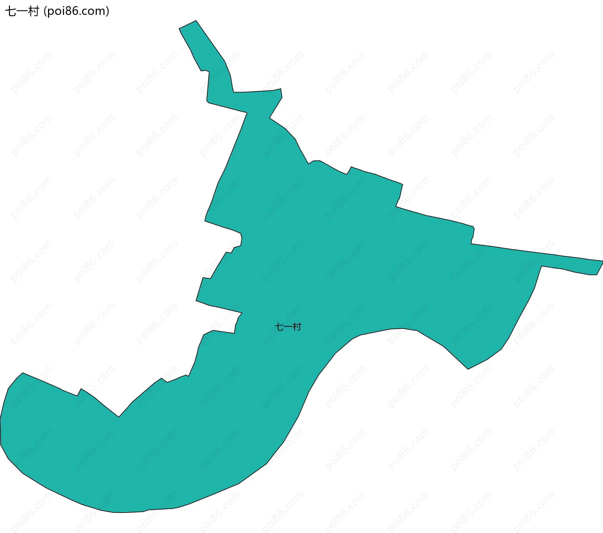 七一村边界地图