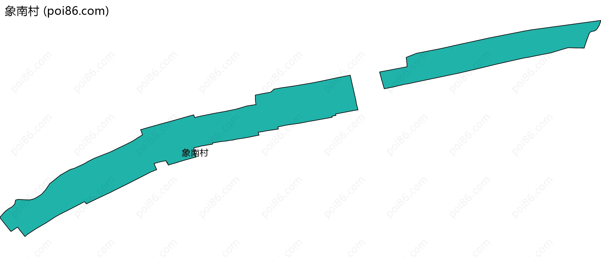 象南村边界地图