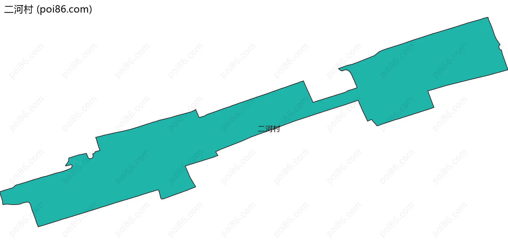 二河村边界地图
