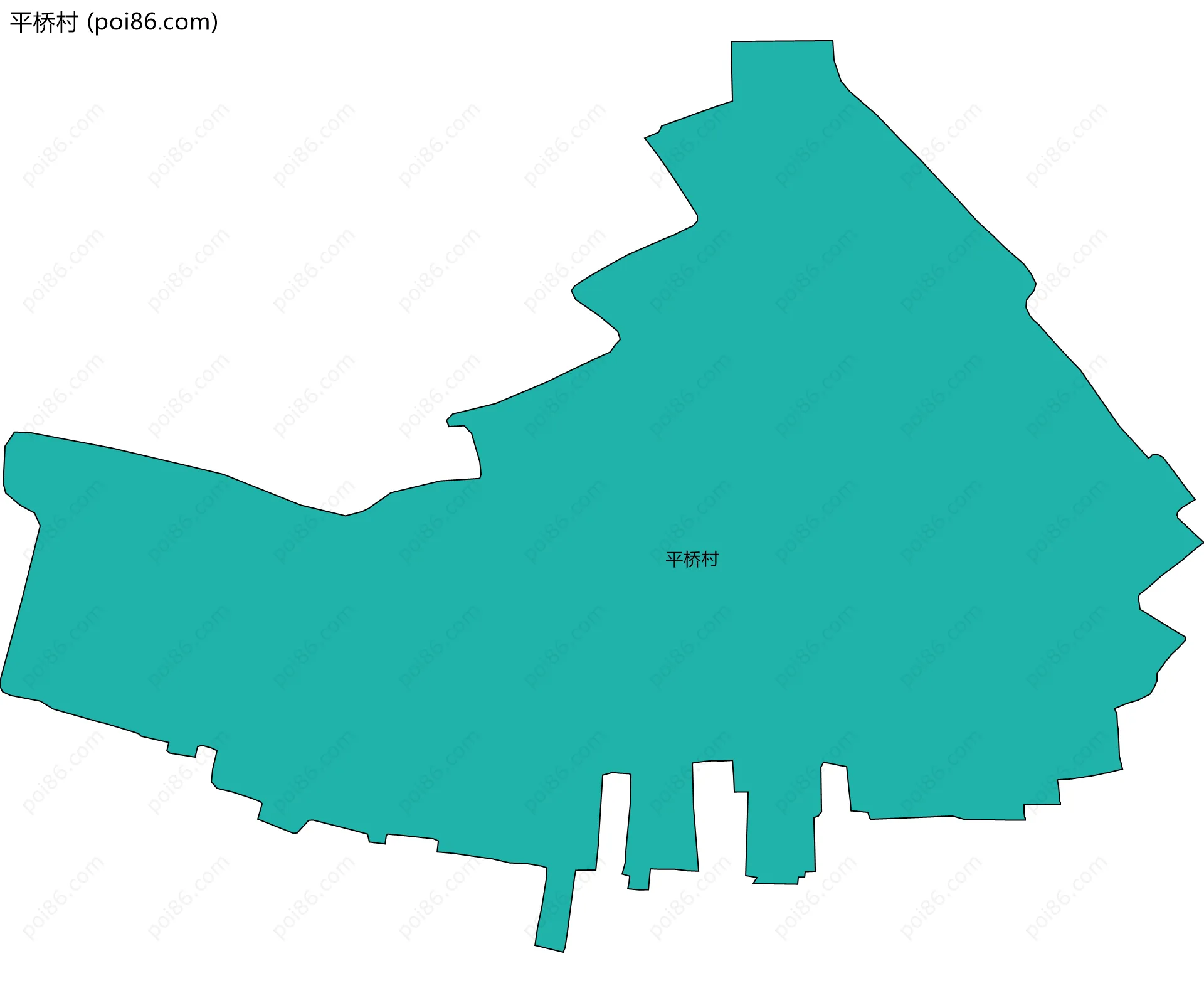 平桥村边界地图