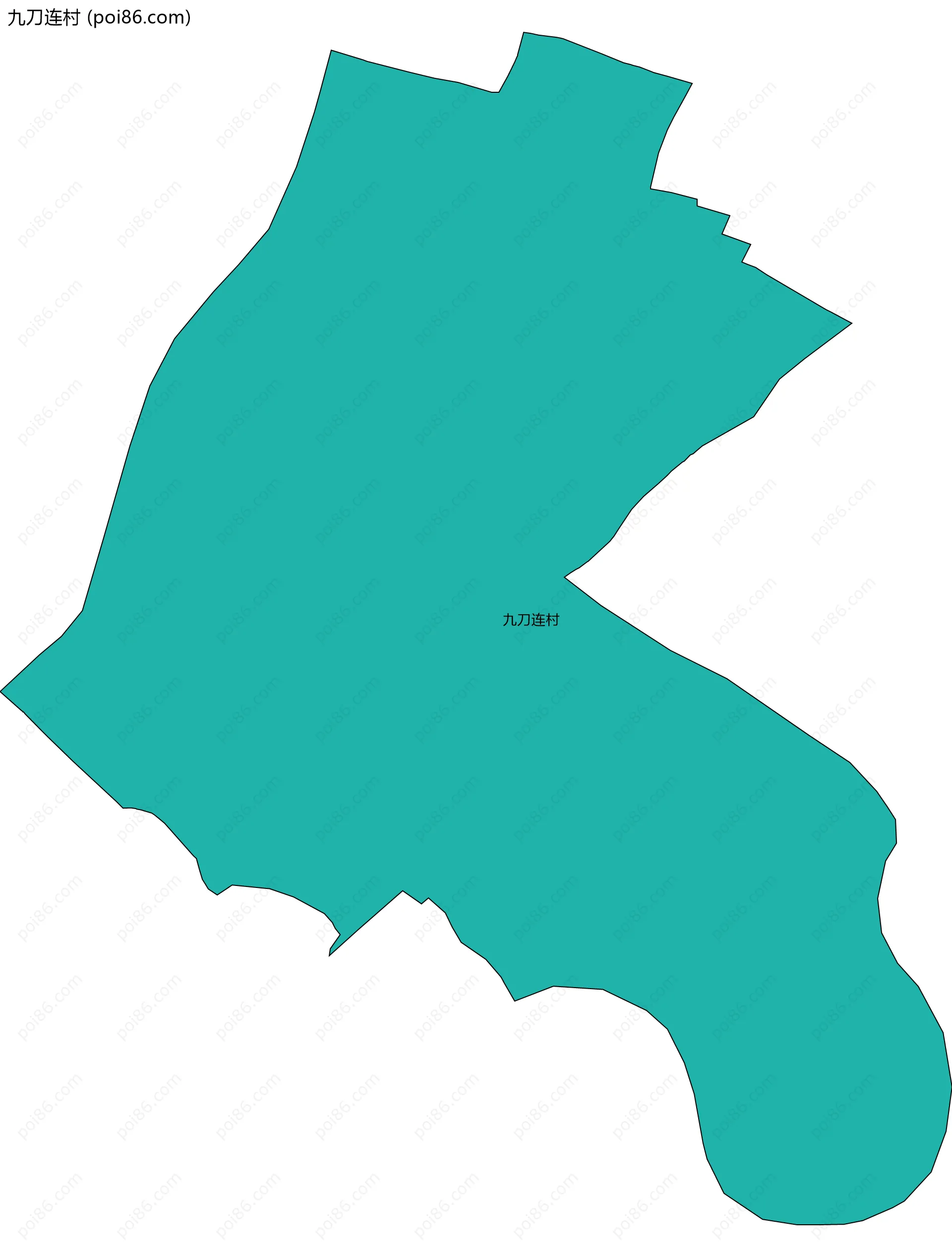 九刀连村边界地图