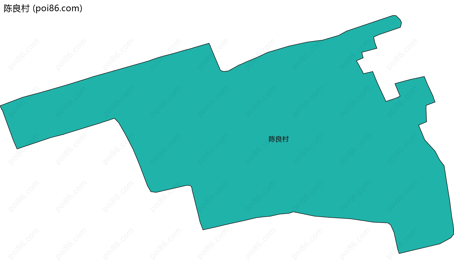 陈良村边界地图