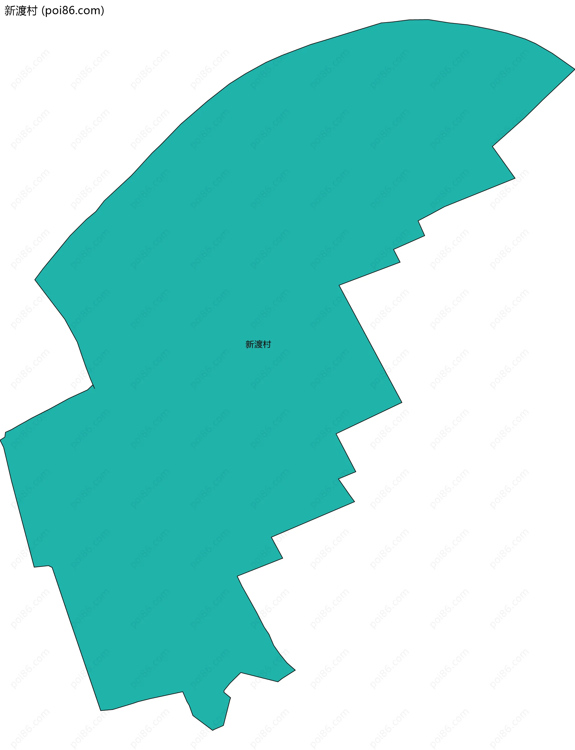 新渡村边界地图