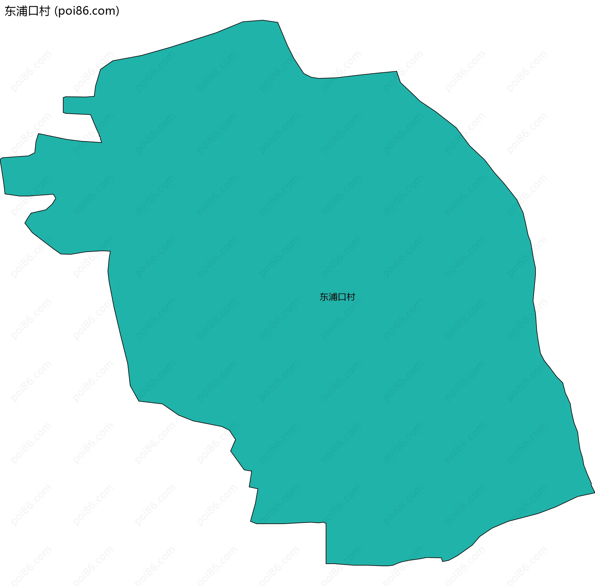 东浦口村边界地图