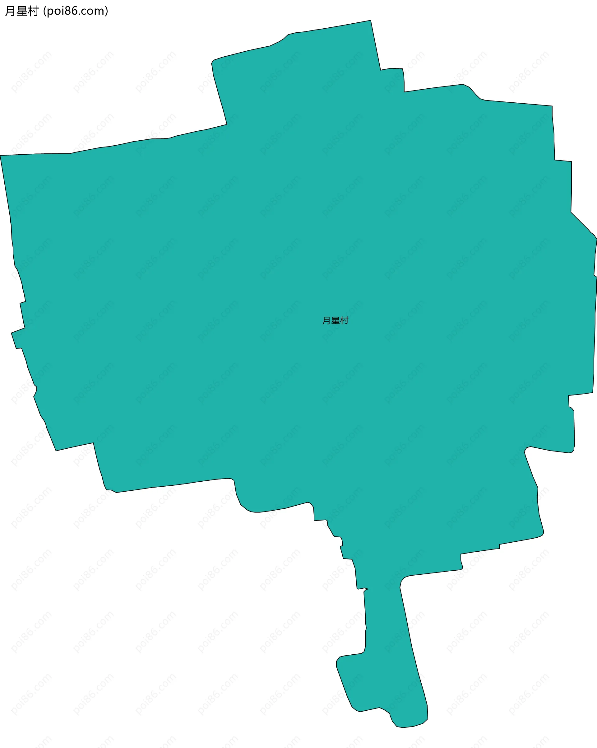 月星村边界地图