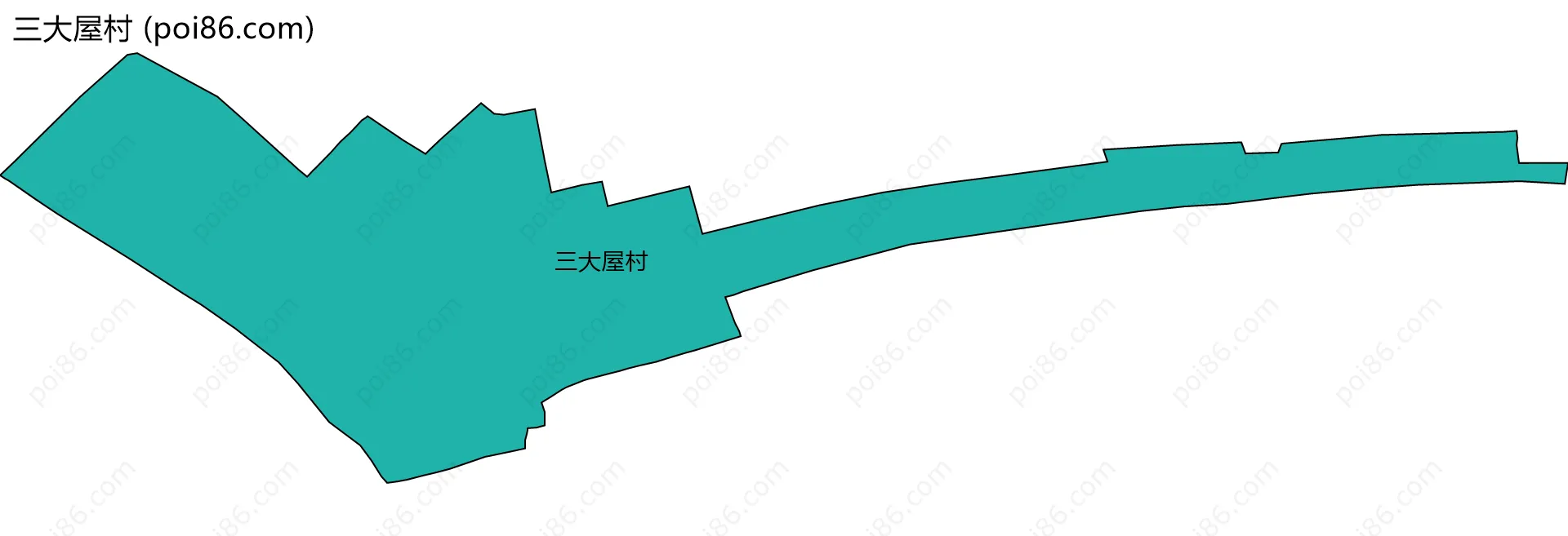 三大屋村边界地图