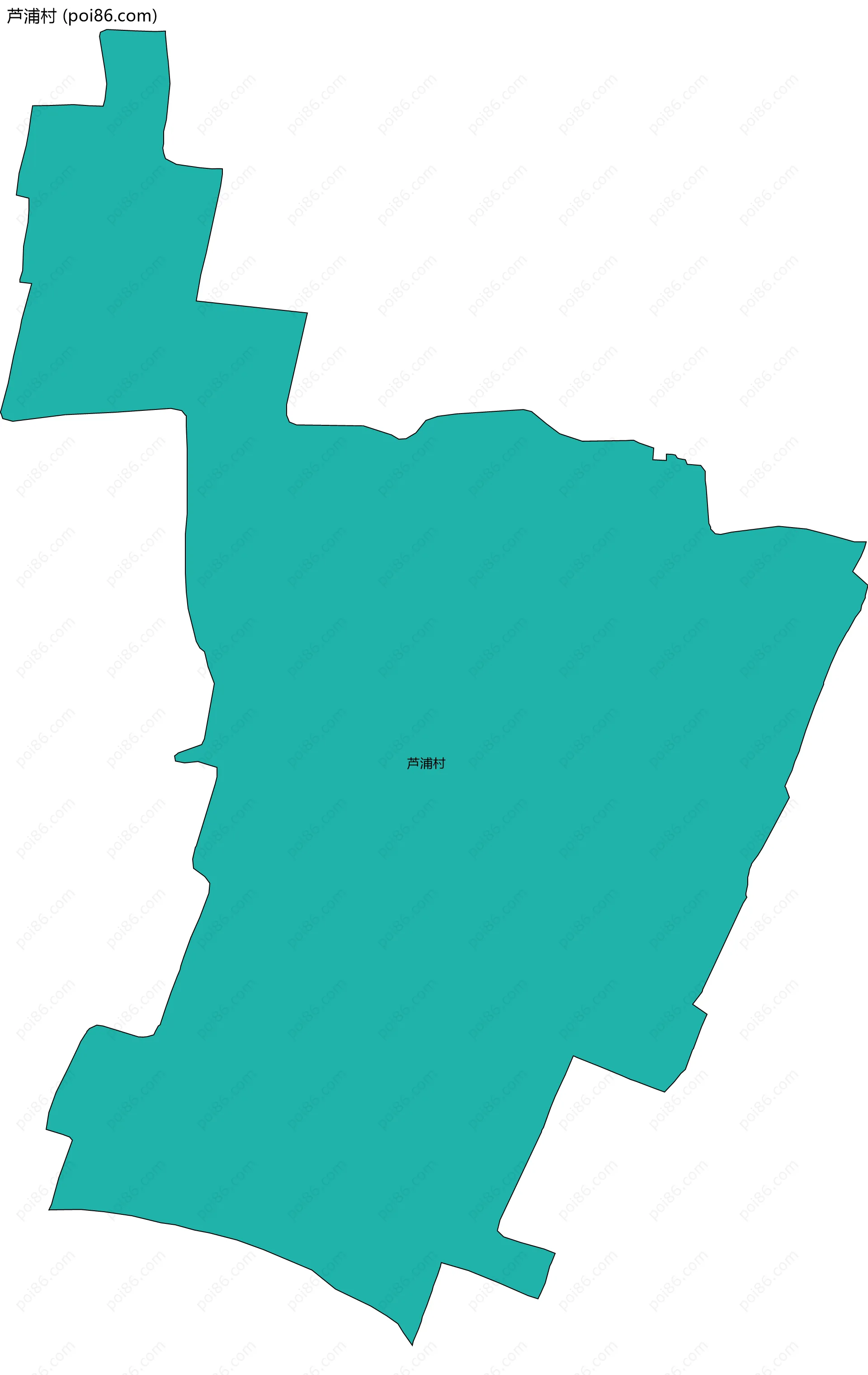 芦浦村边界地图