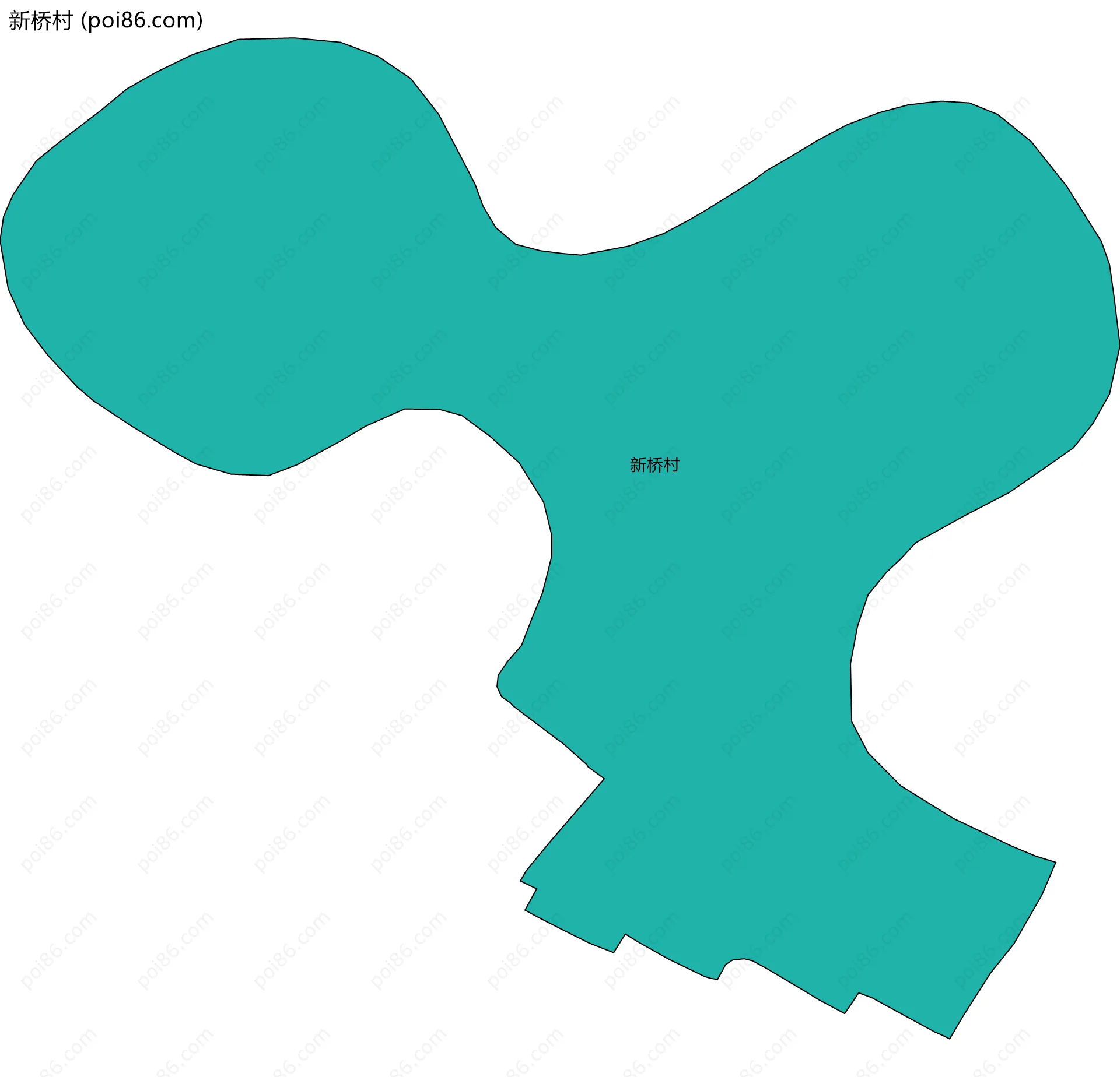 新桥村边界地图