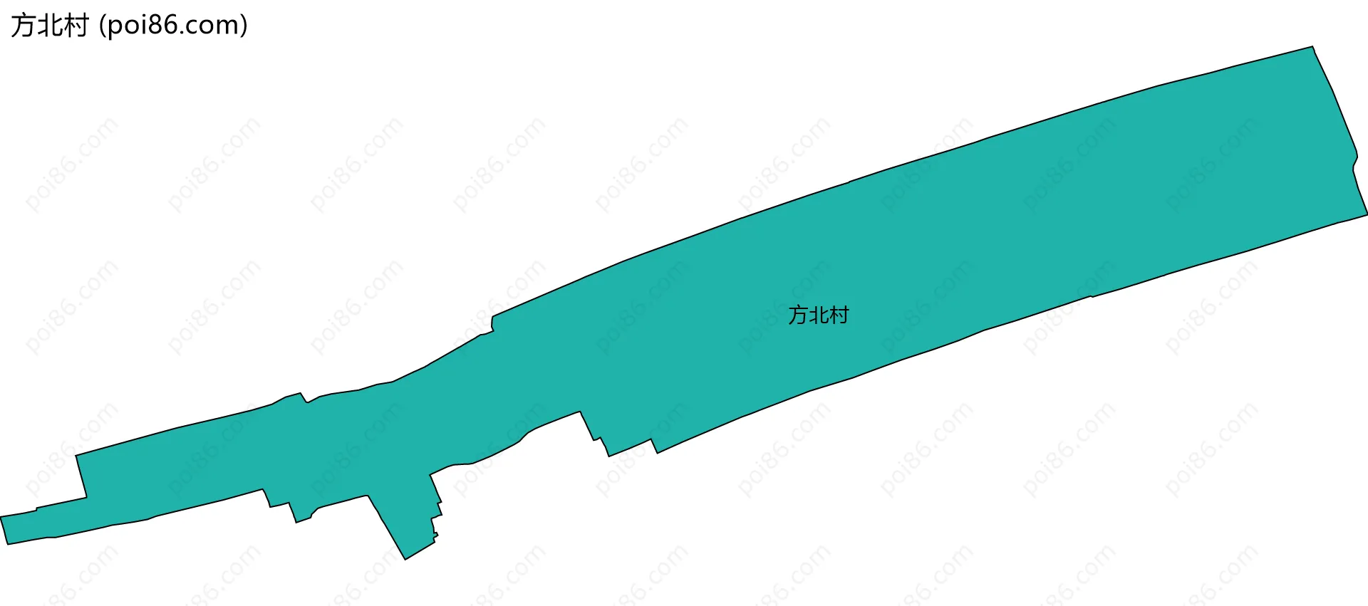 方北村边界地图