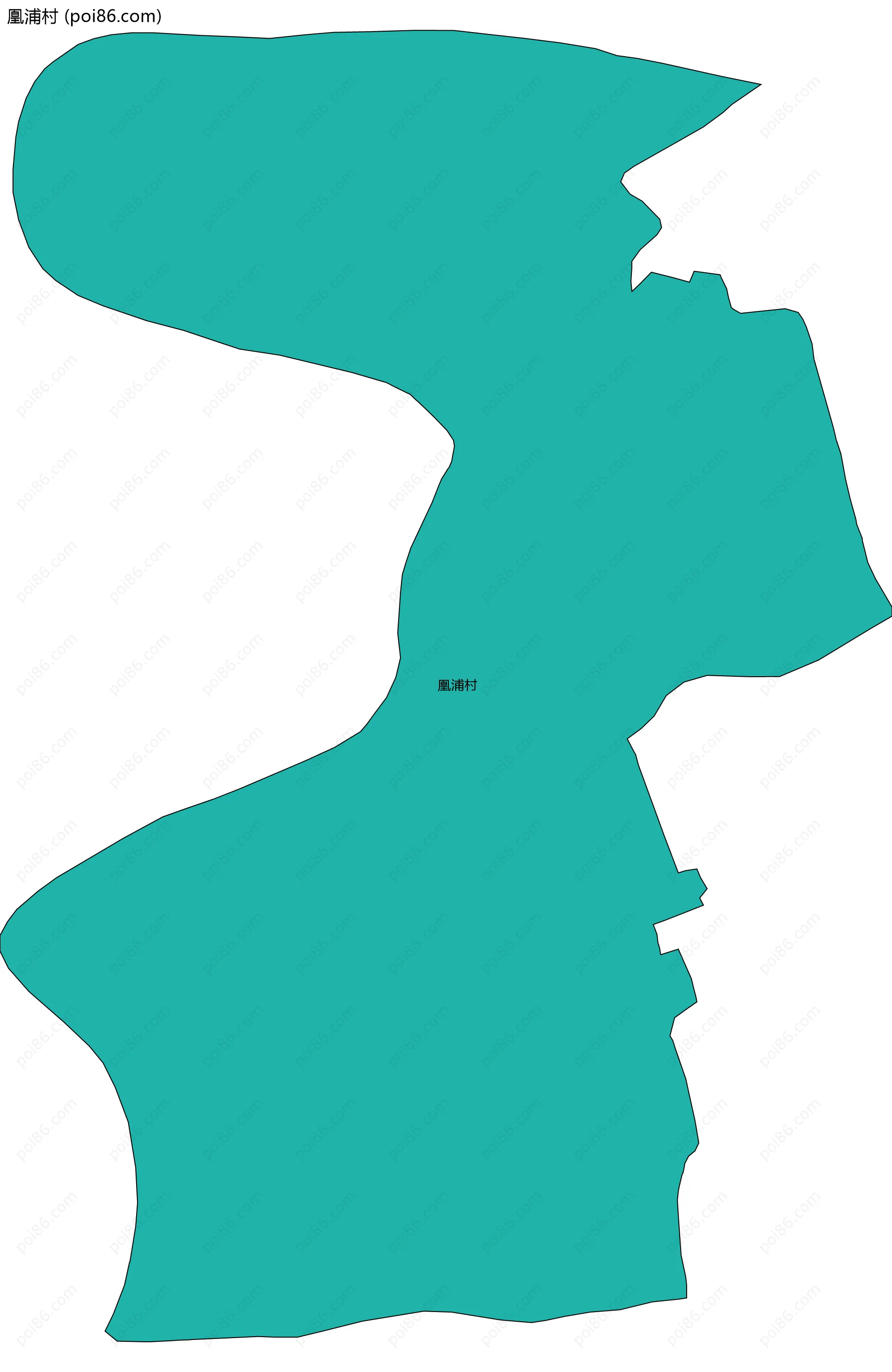 凰浦村边界地图