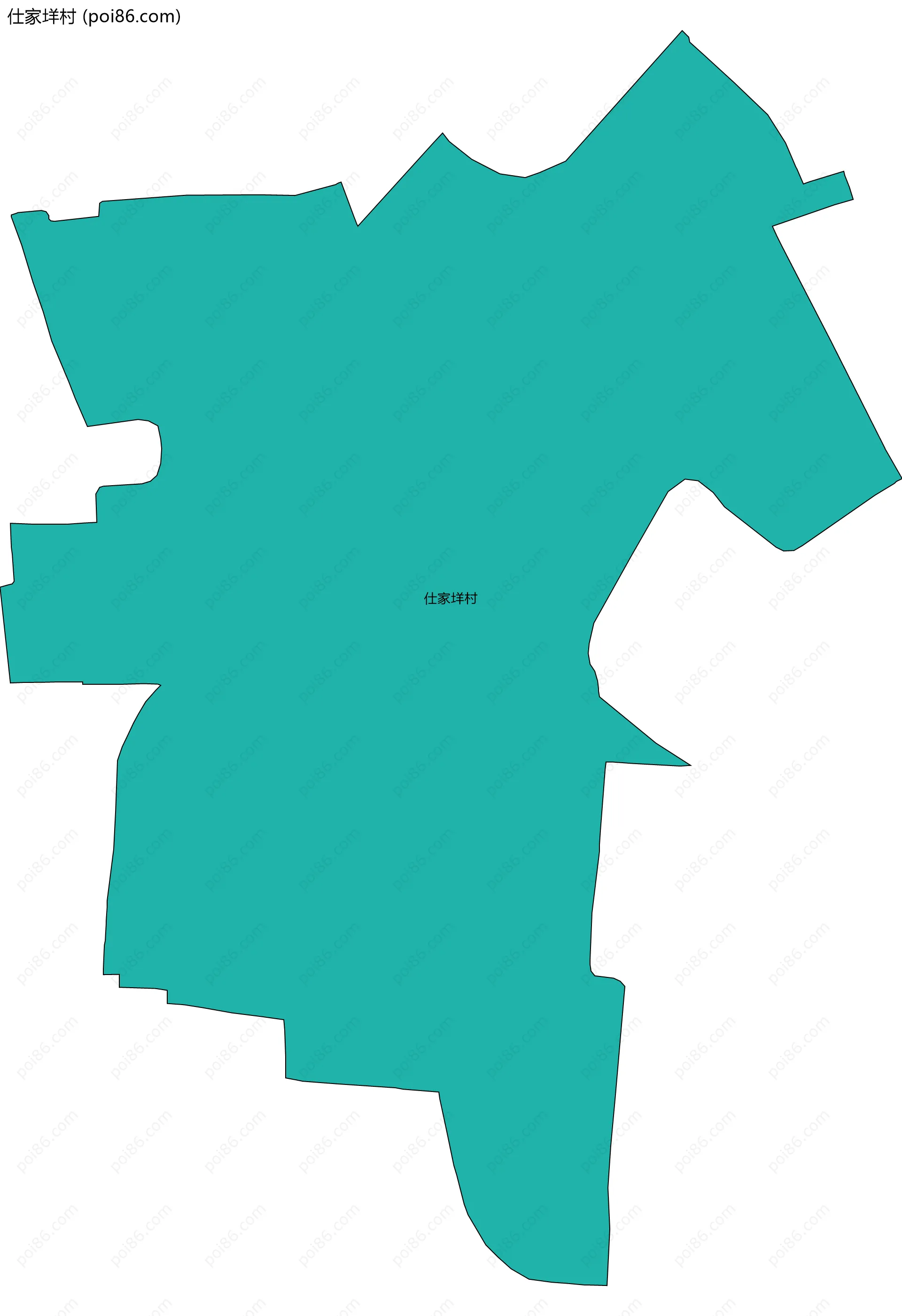 仕家垟村边界地图