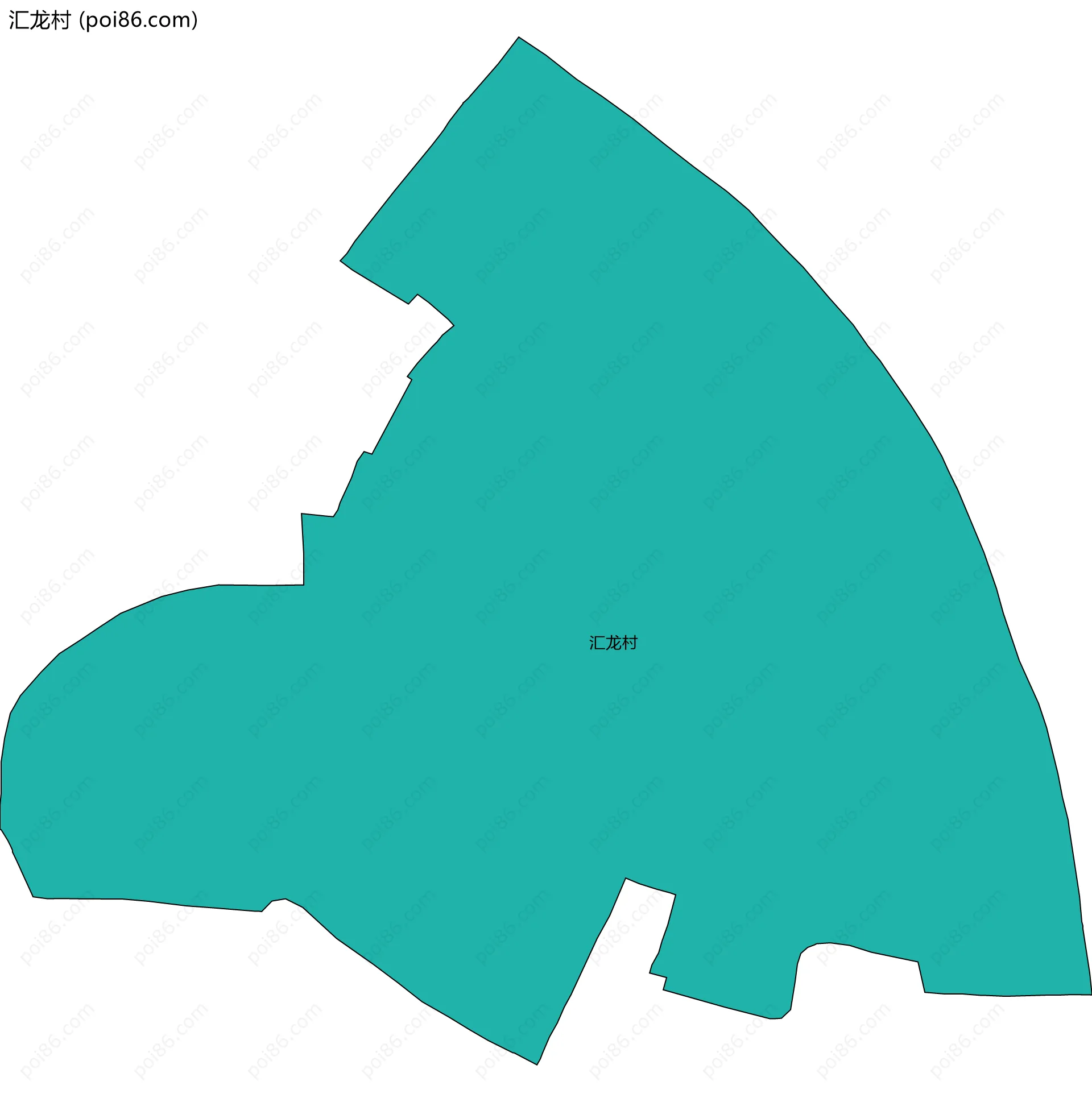汇龙村边界地图
