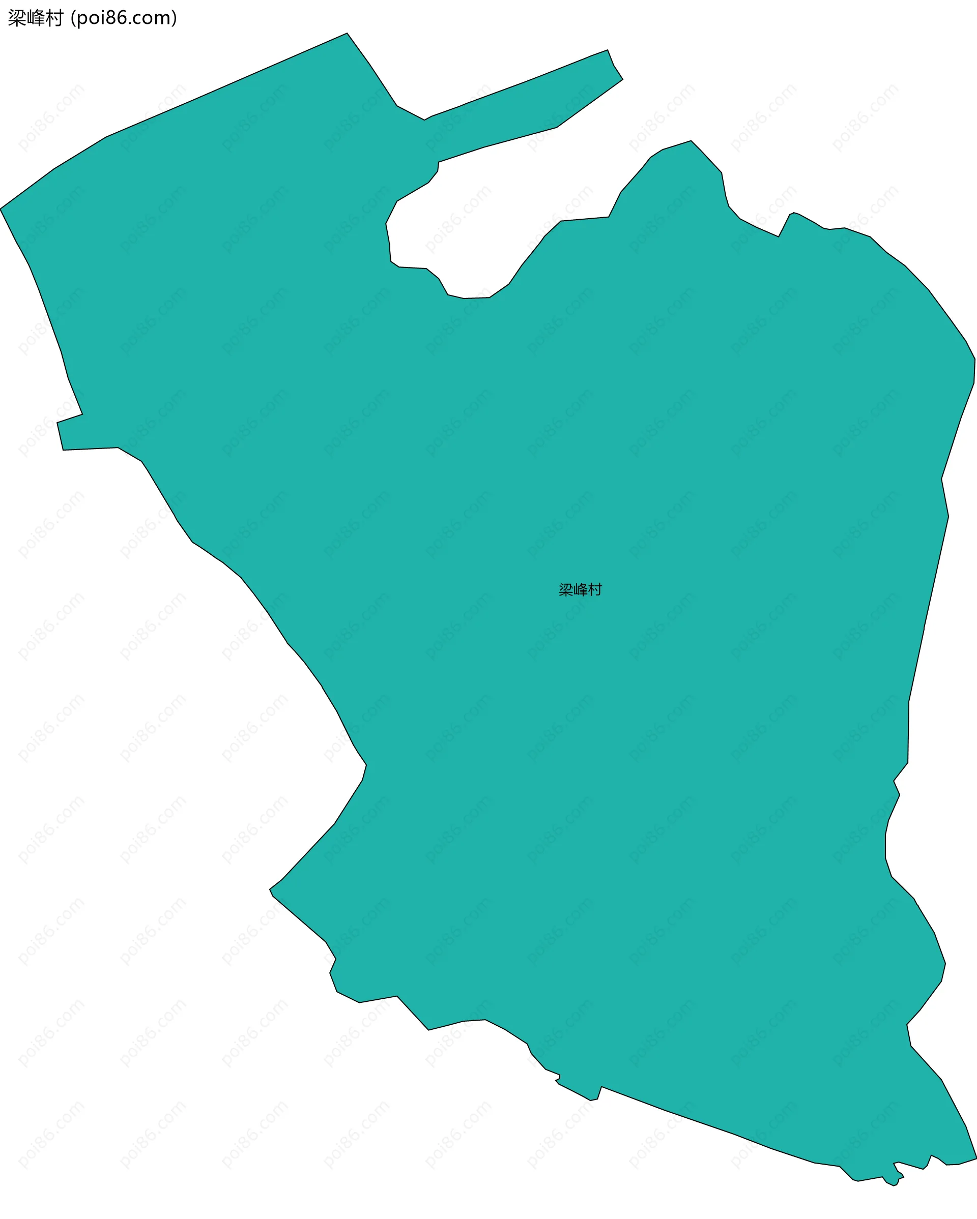 梁峰村边界地图