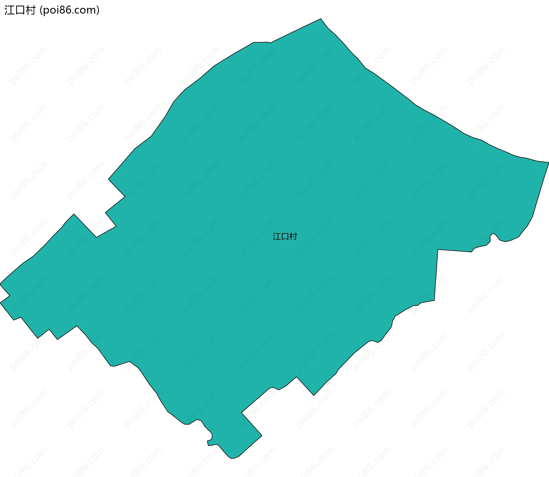 江口村边界地图