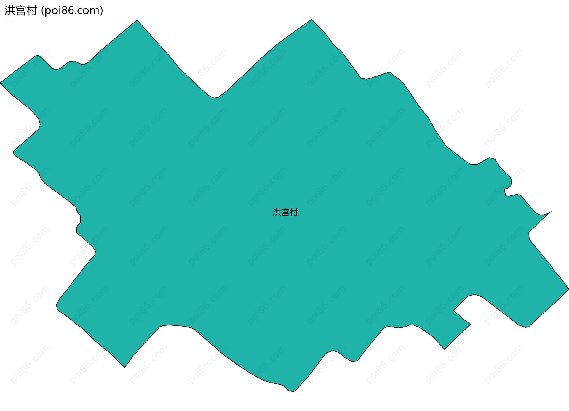 洪宫村边界地图