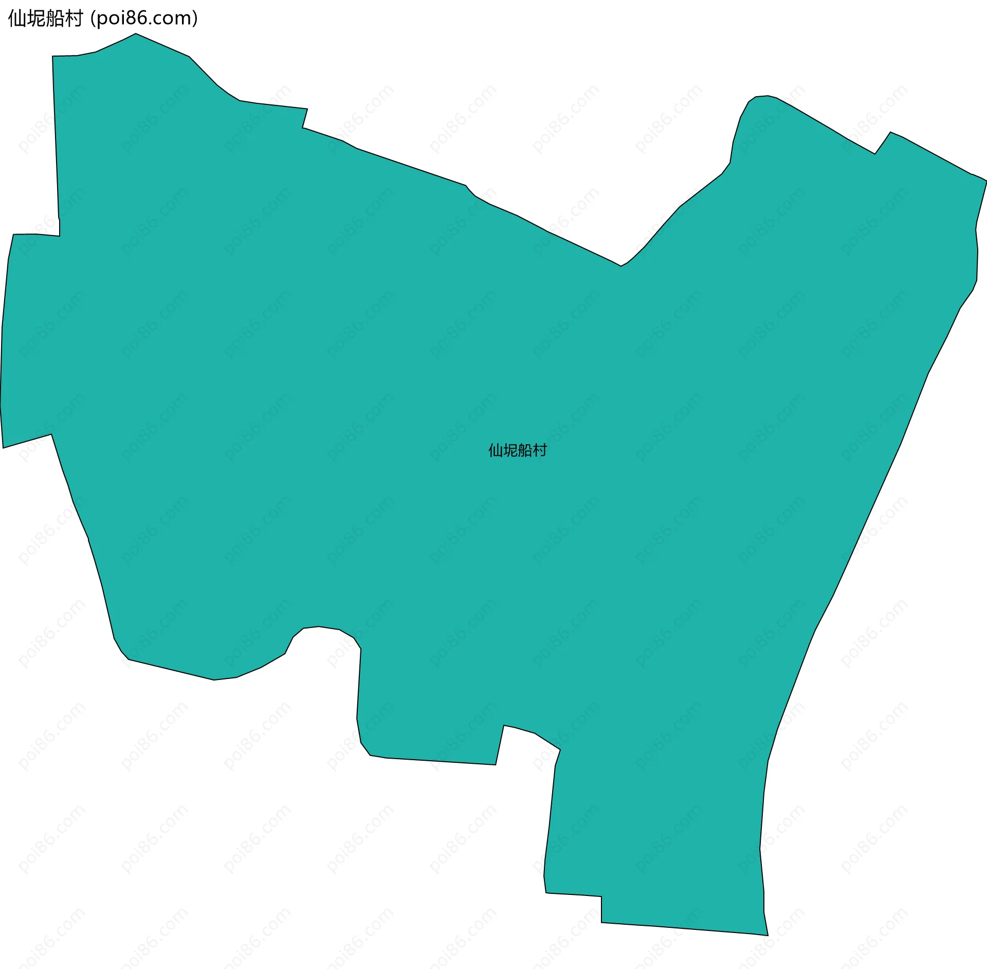 仙坭船村边界地图