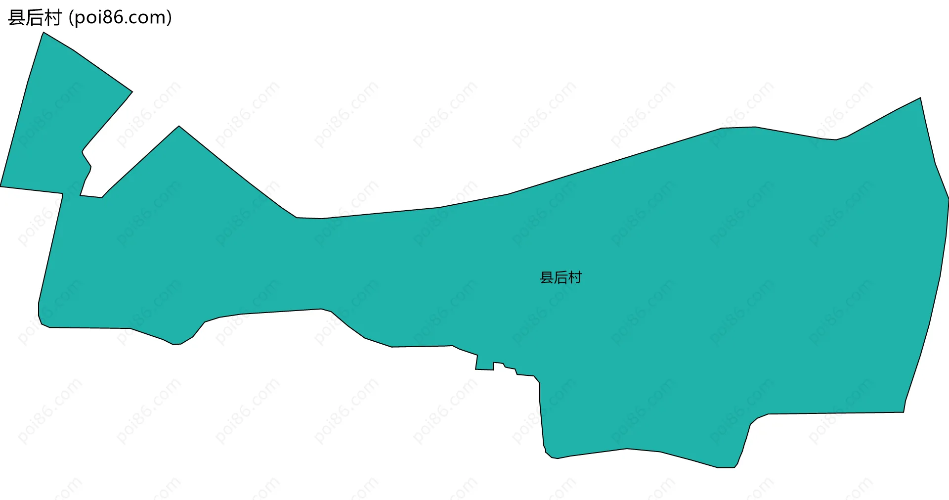 县后村边界地图