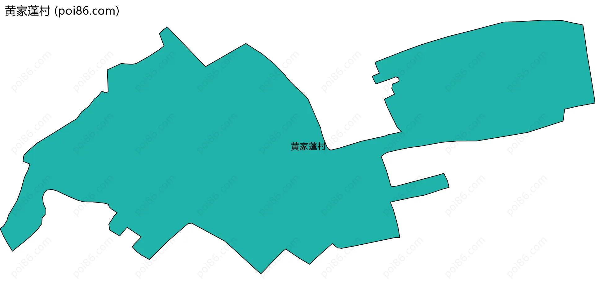 黄家蓬村边界地图