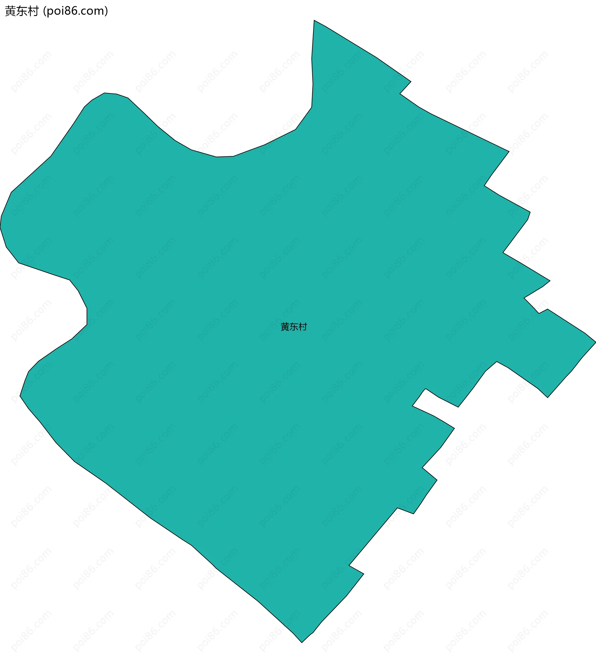 黄东村边界地图