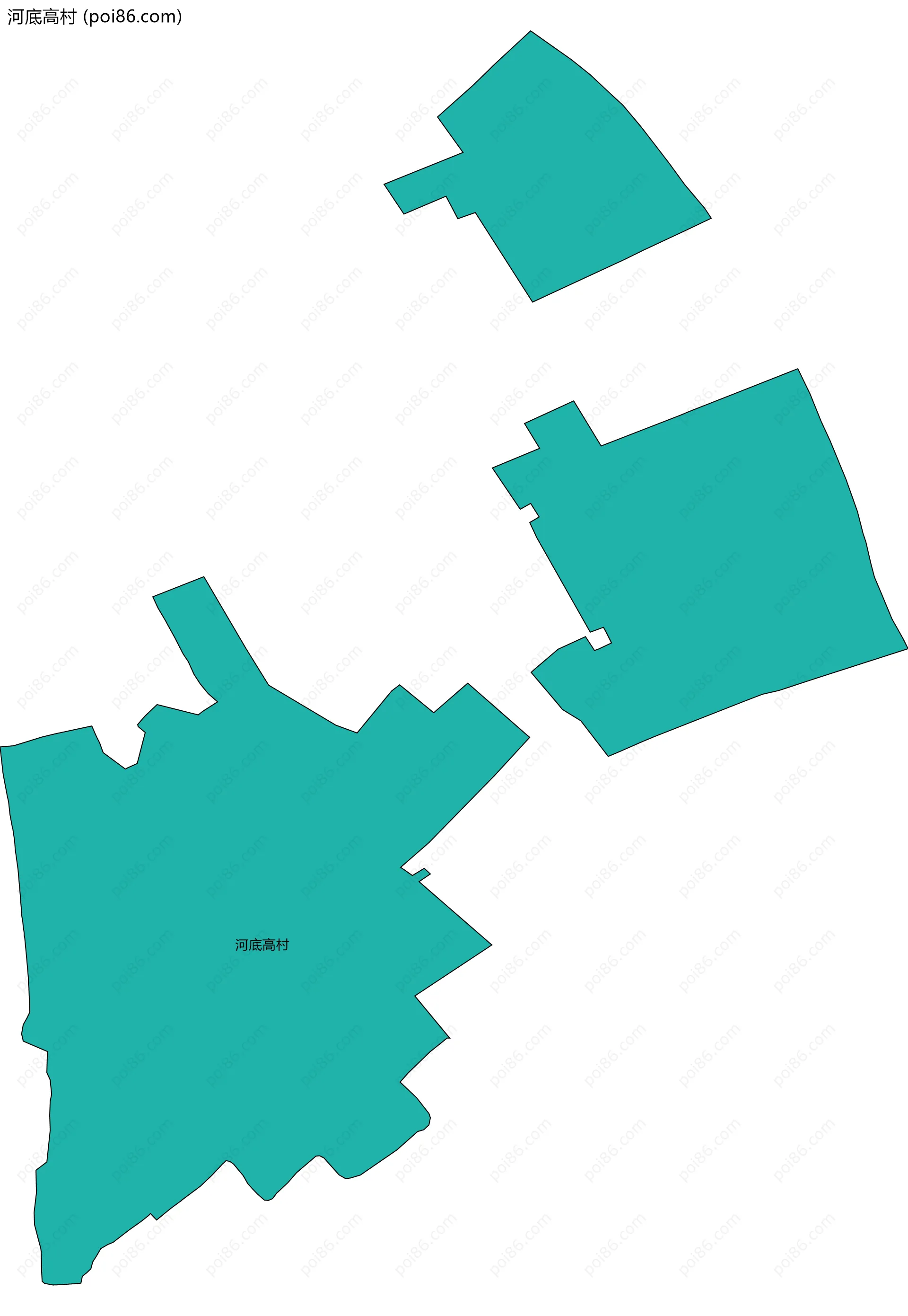 河底高村边界地图