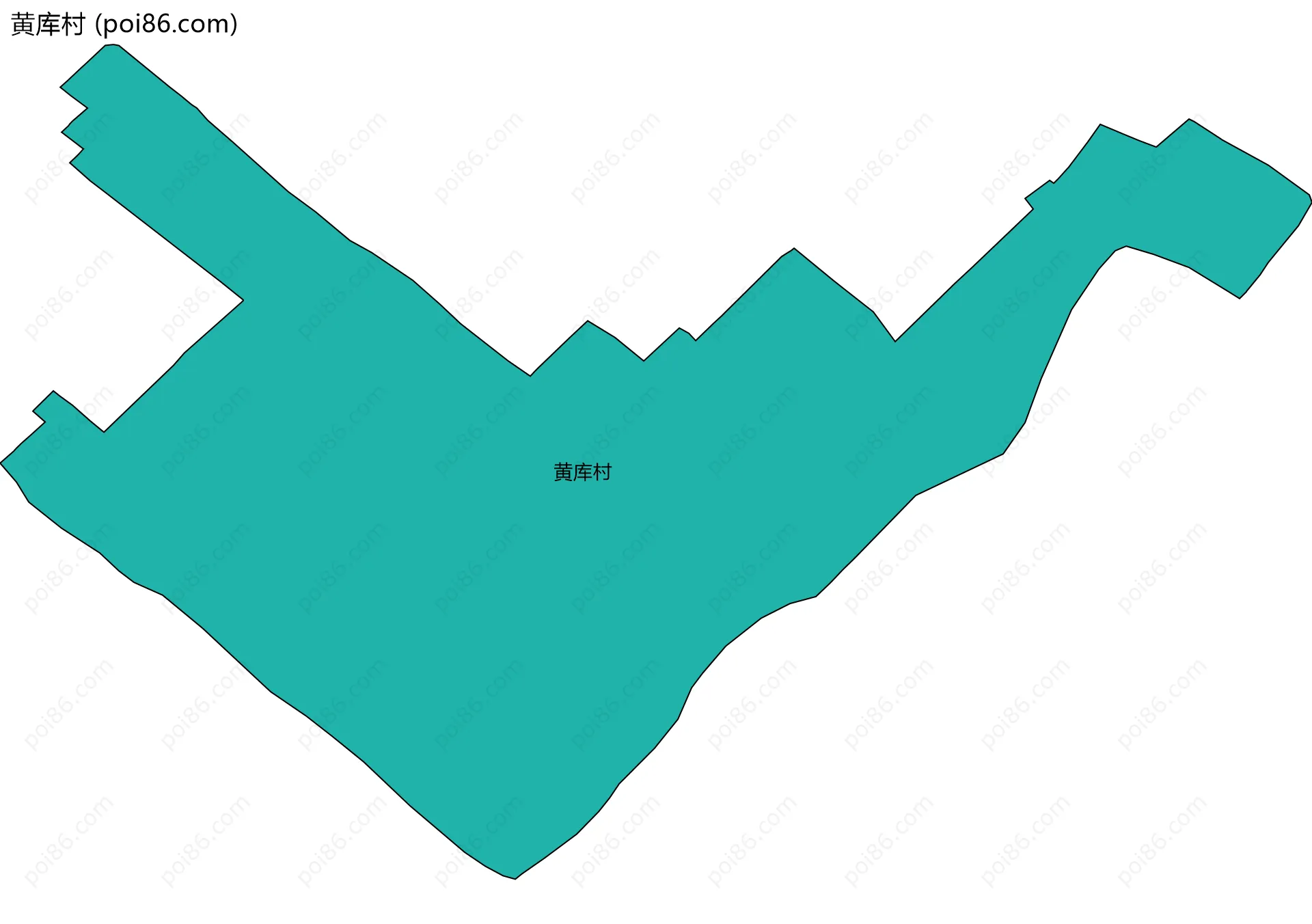 黄库村边界地图
