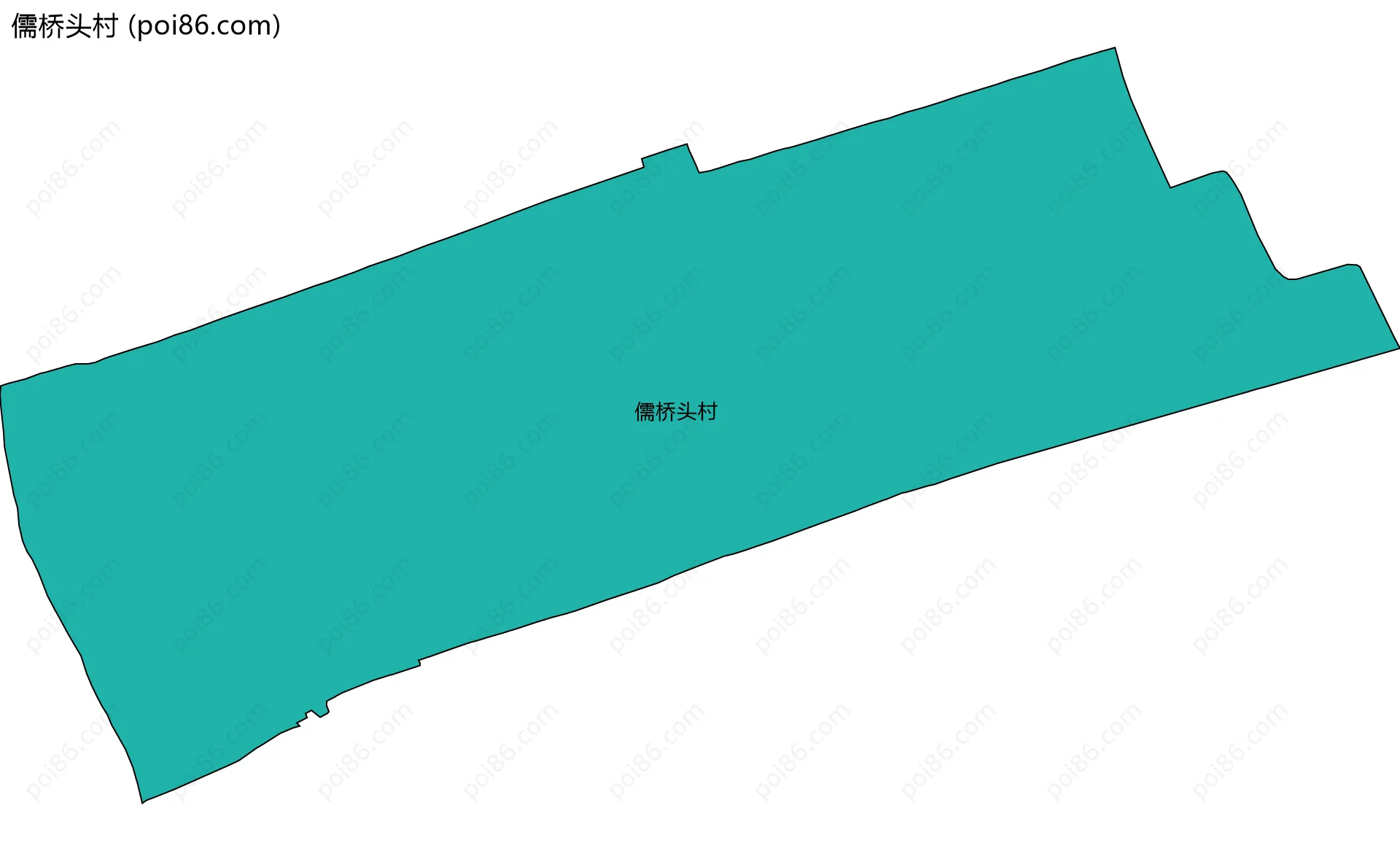 儒桥头村边界地图