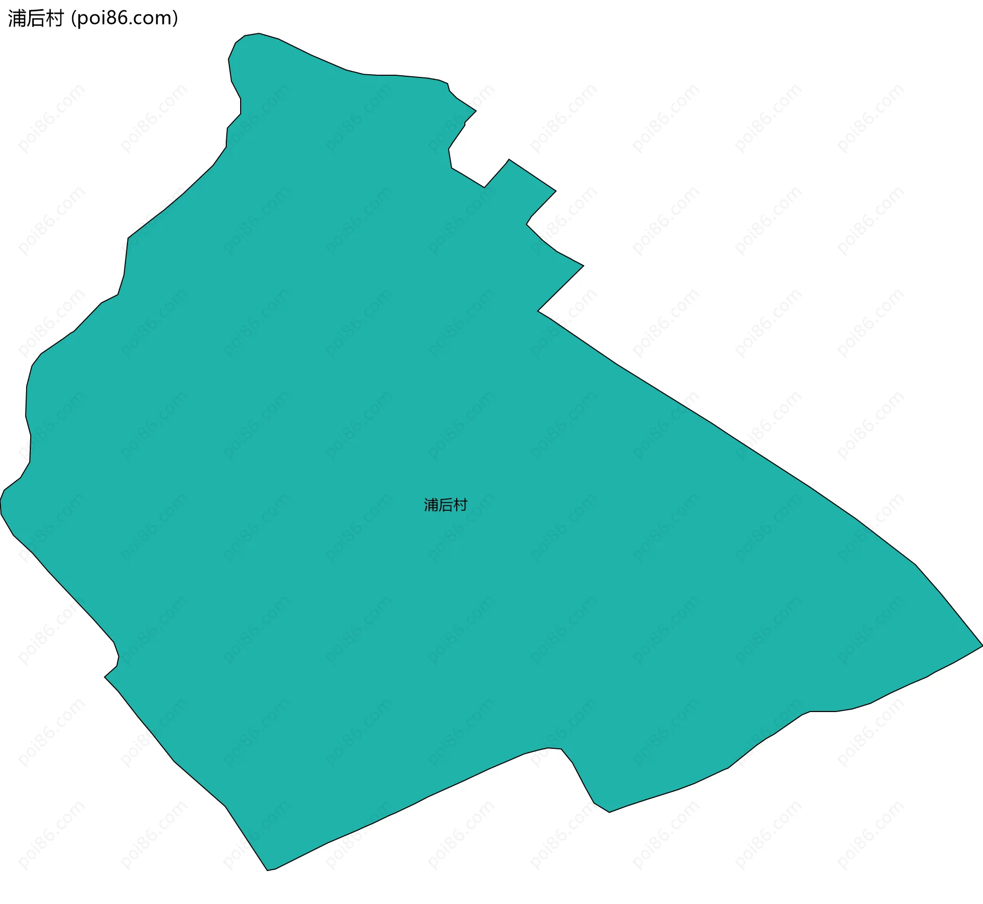 浦后村边界地图