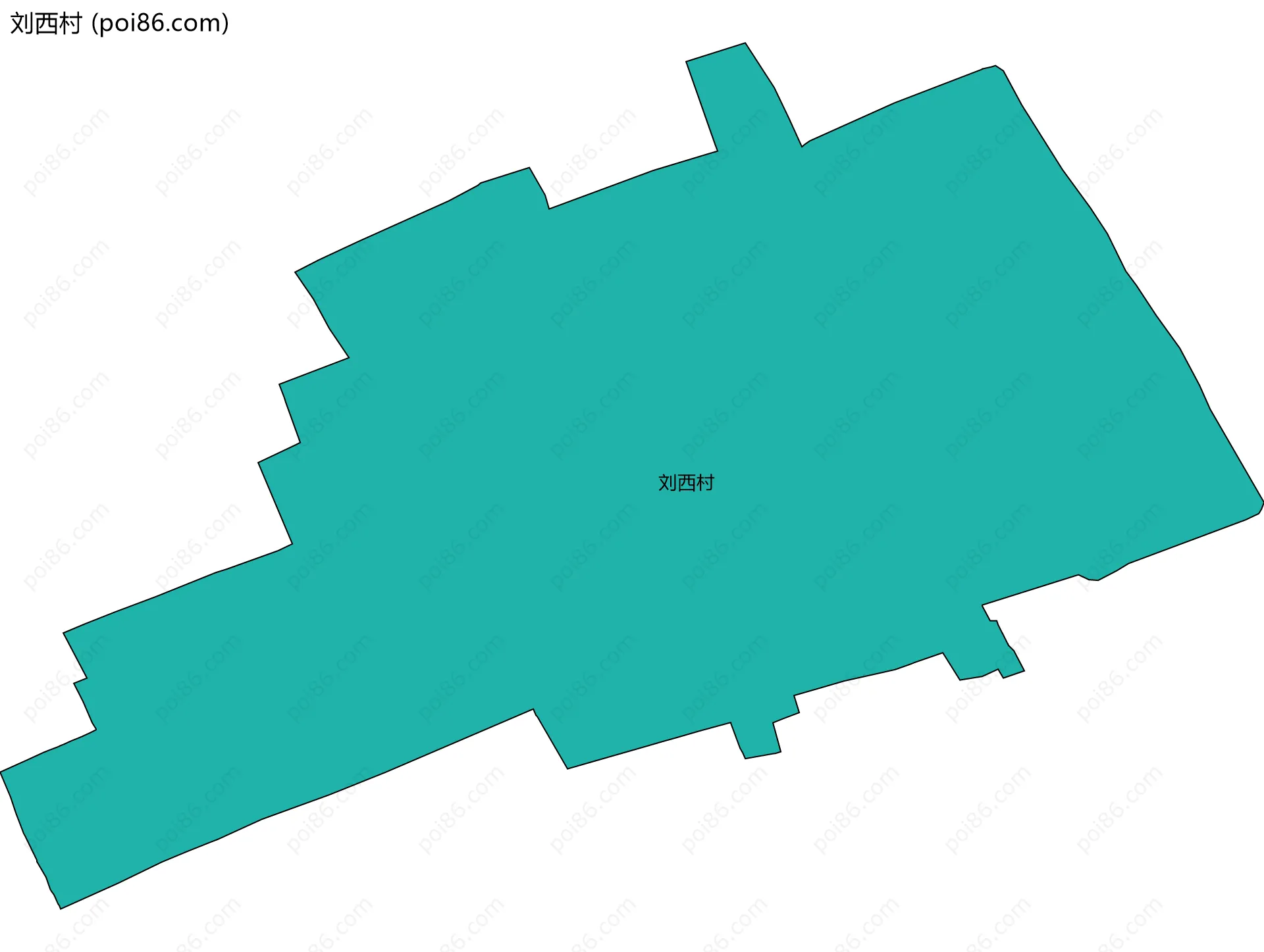 刘西村边界地图