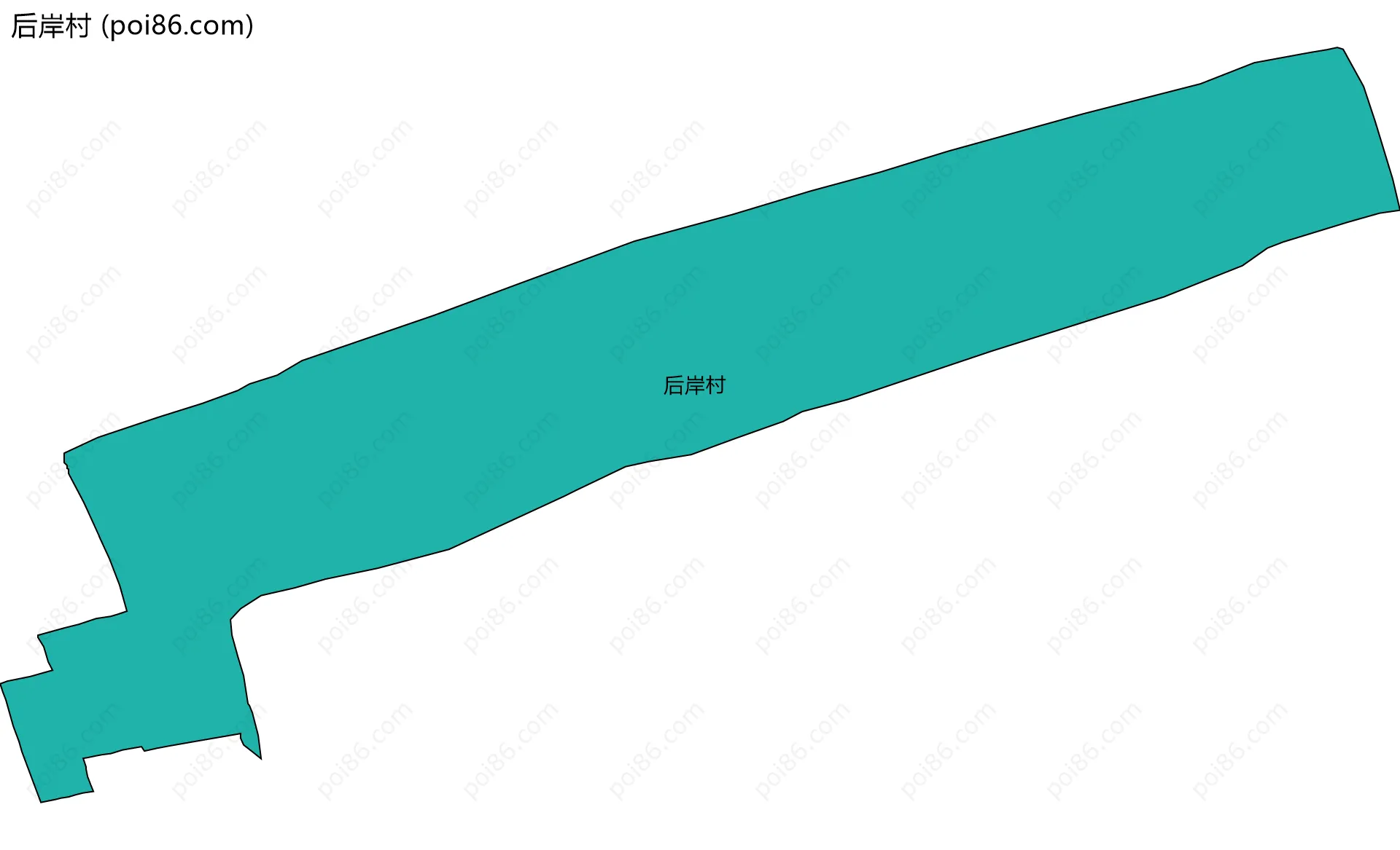 后岸村边界地图