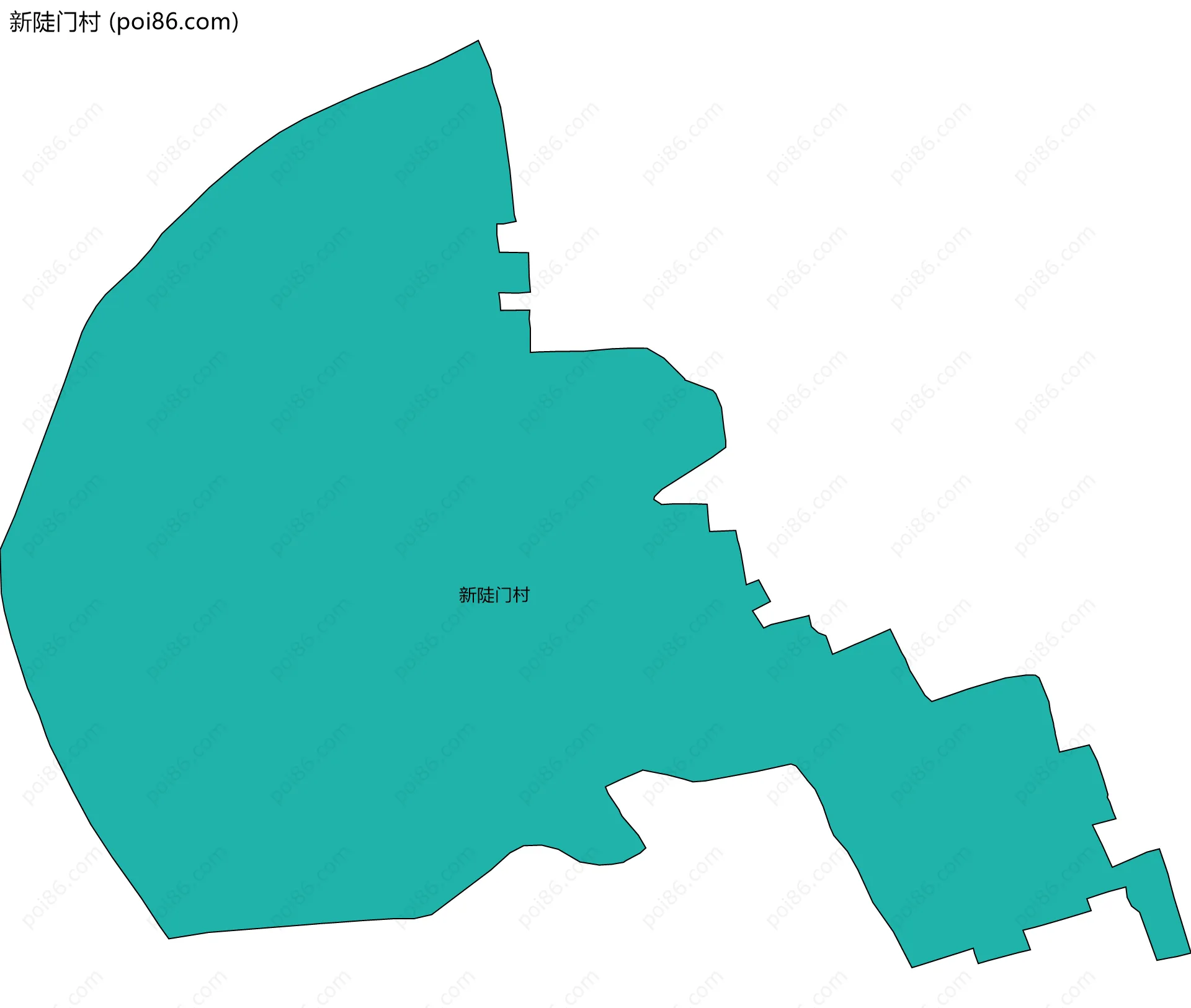 新陡门村边界地图