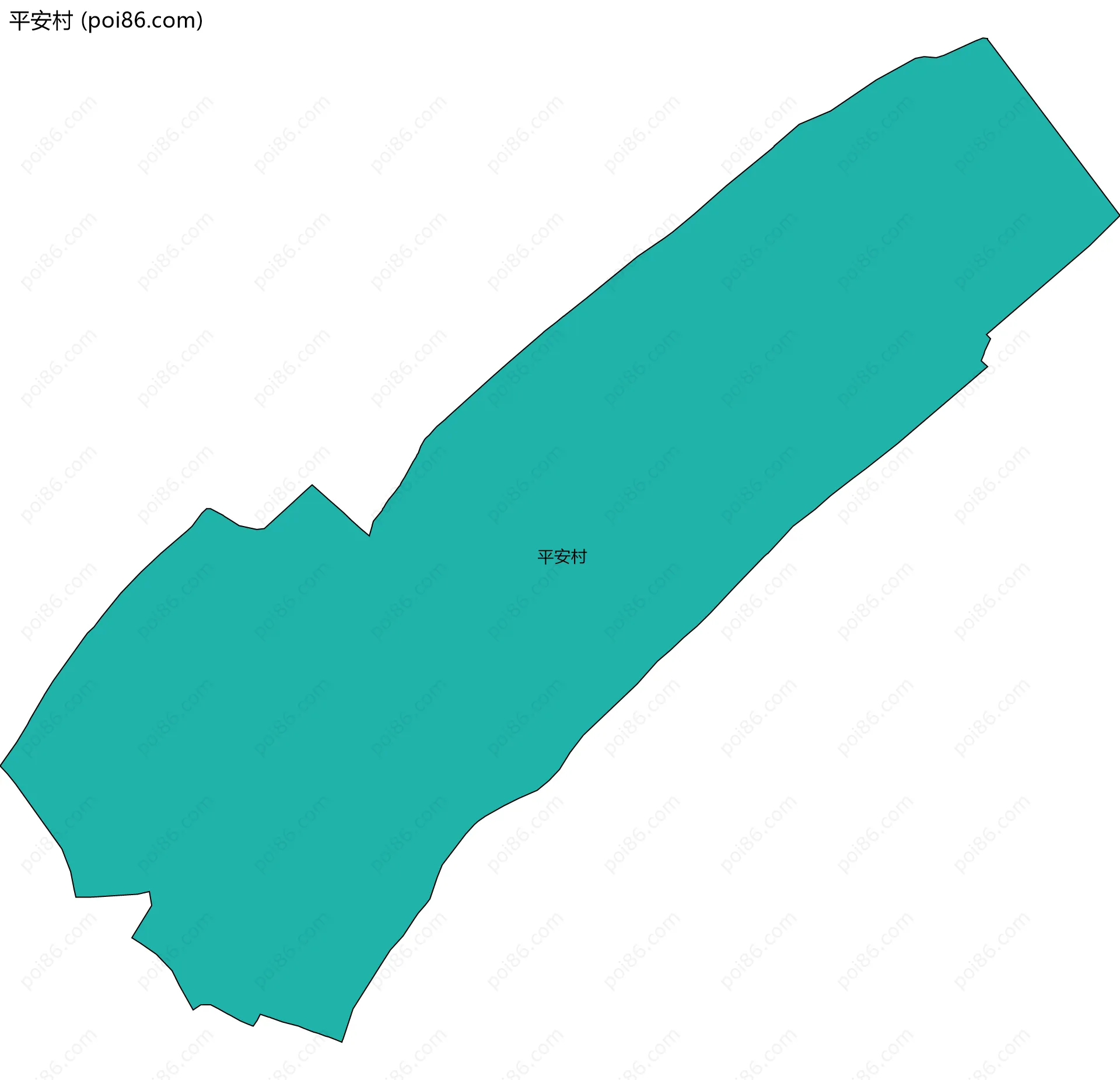 平安村边界地图